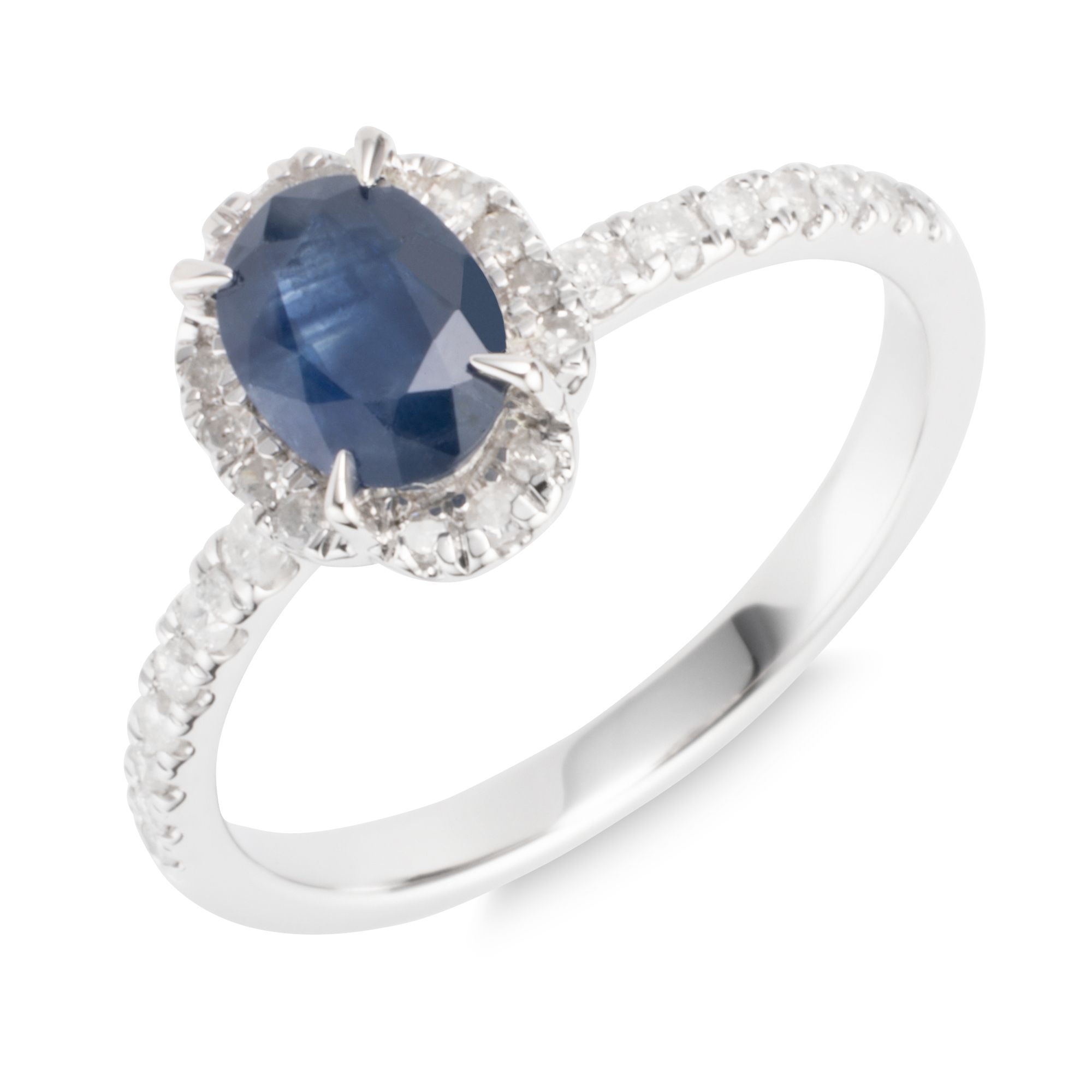 DIAMOUR Ring Edelstein ca. 0,62ct 28 Diamanten 0,25ct Silber 925