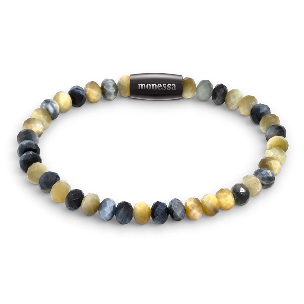 MONESSA Armband Edelsteine Magnetverschluss Edelstahl