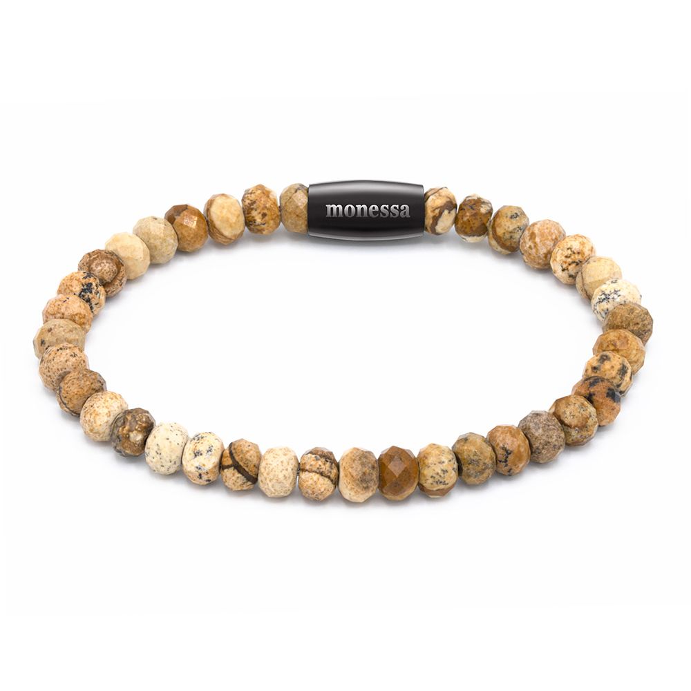 MONESSA Armband Edelsteine Magnetverschluss Edelstahl