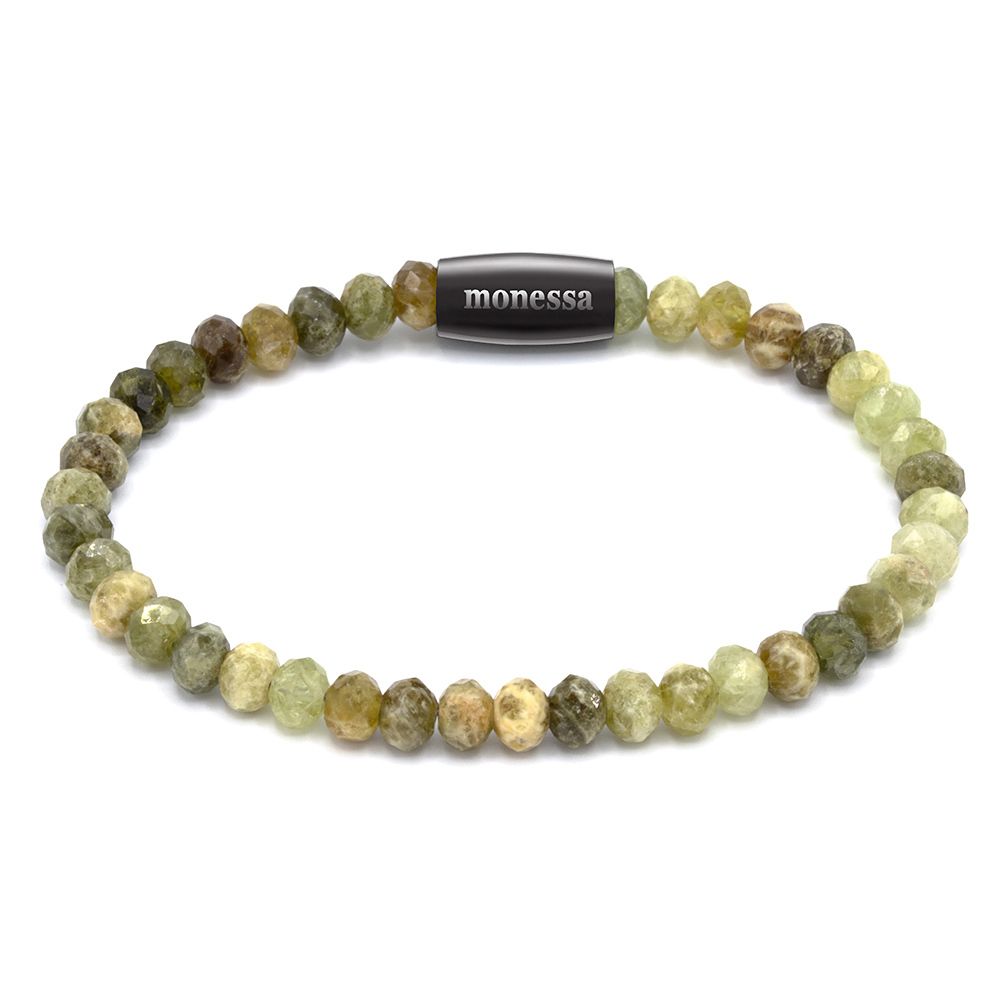 MONESSA Armband Edelsteine Magnetverschluss Edelstahl