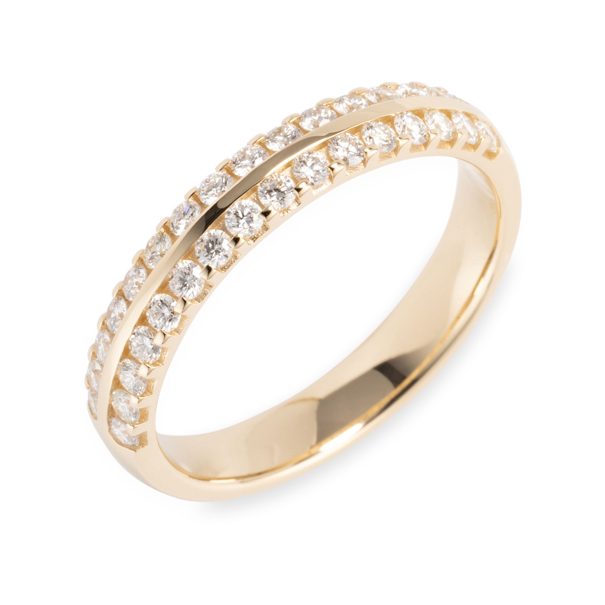 DIAMOUR Ring, mind. 30 Brill. zus. ca. 0,50ct feines Weiß/Lupenrein Gold 585