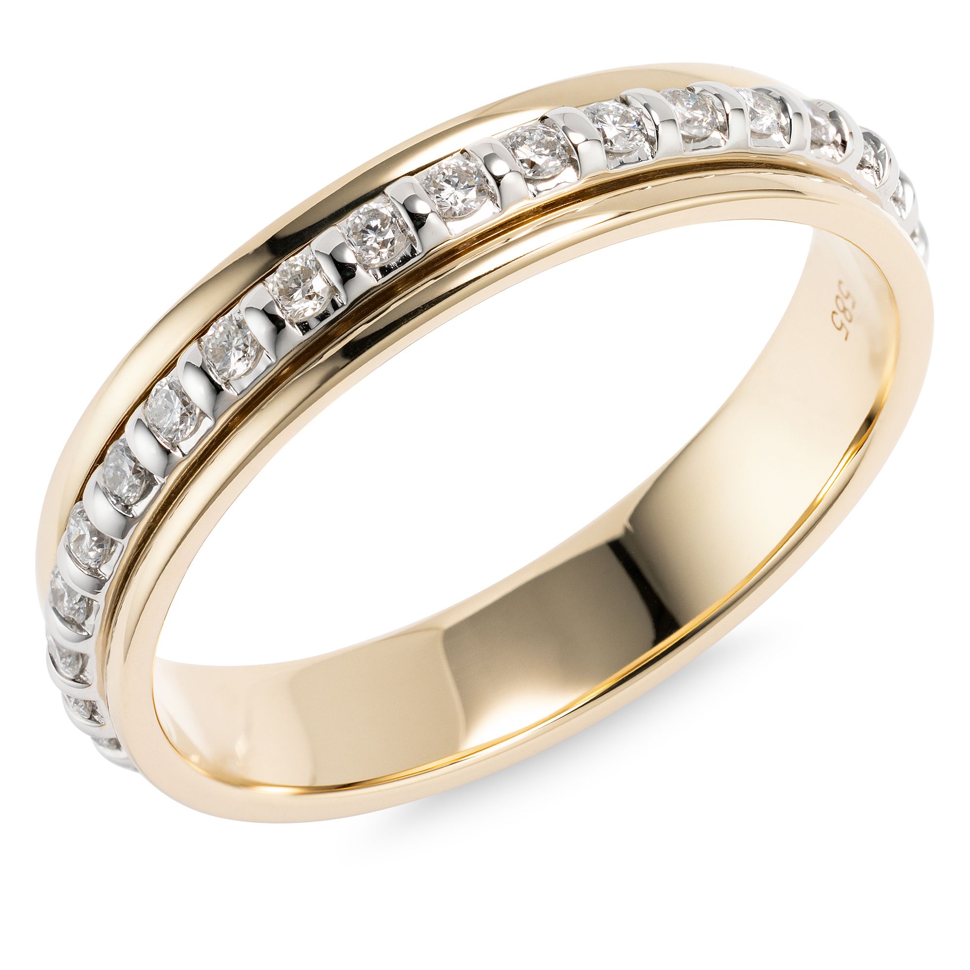 DIAMOUR Dreh-Ring mind. 35 Brillanten zus. ca. 0,35ct Gold 585