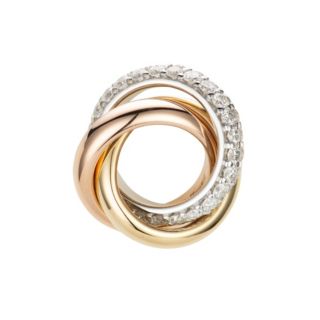 CANADIAN DIAMONDS Trilogie-Anhänger 50 Brillanten 0,25ct hochfeines Weiß/SI Gold 585