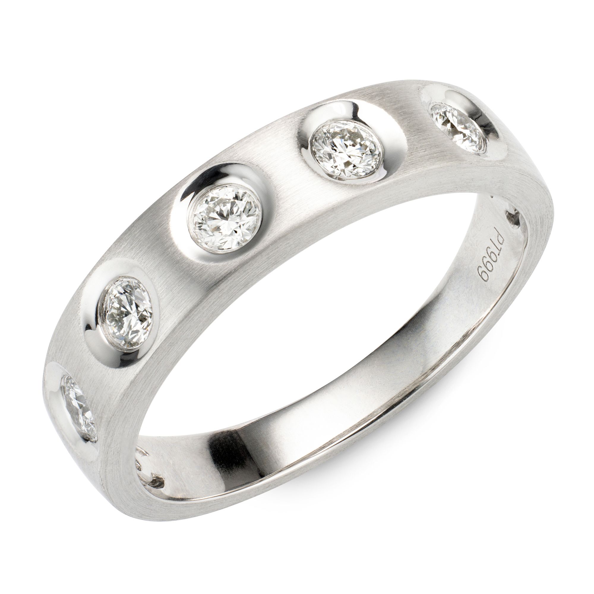 PLATINITY Ring 5 Brillanten zus. ca. 0,30ct Platin 999