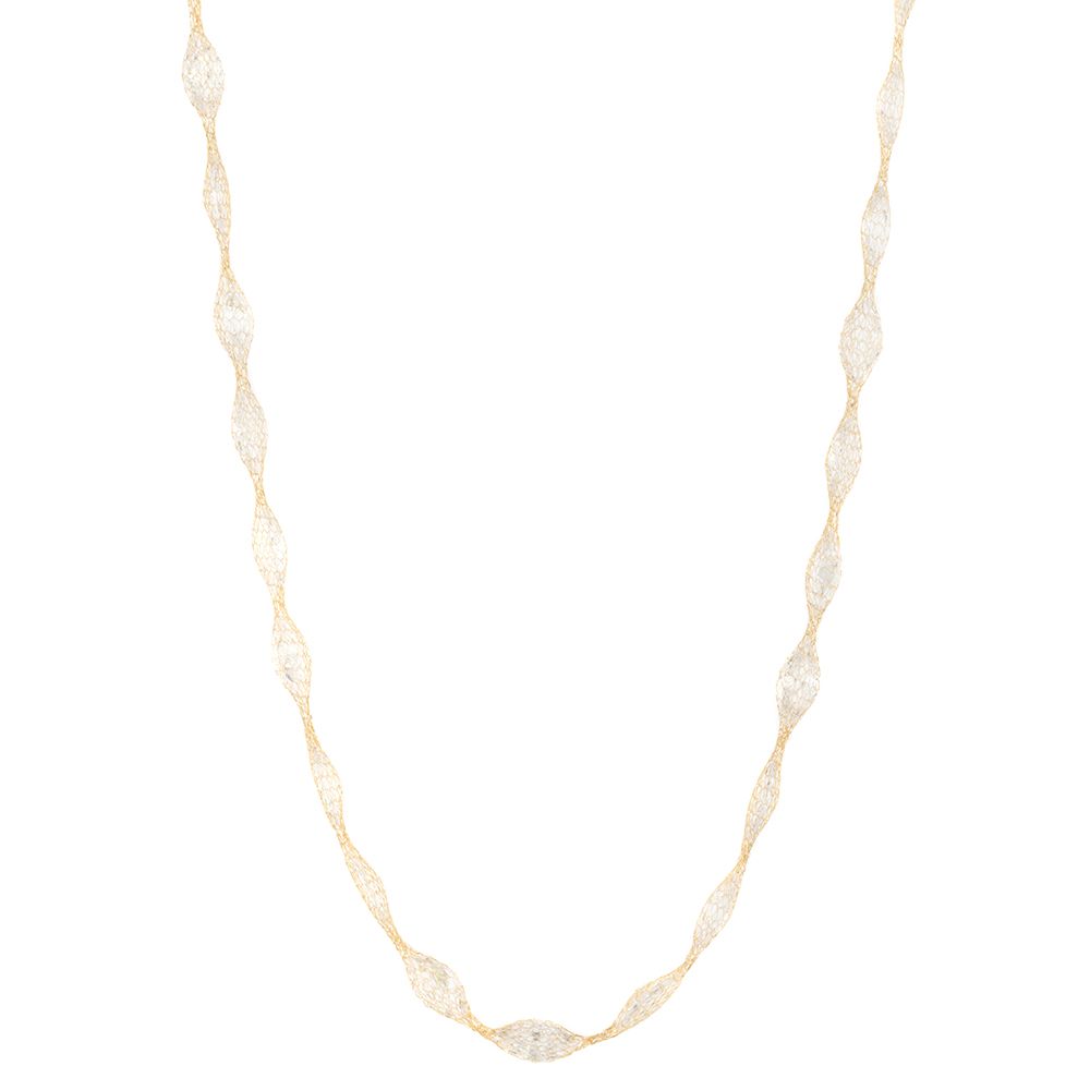 GOLDSCHMUCK FÜR MICH Collier Länge 45cm 21 Zirkonia Gold 375