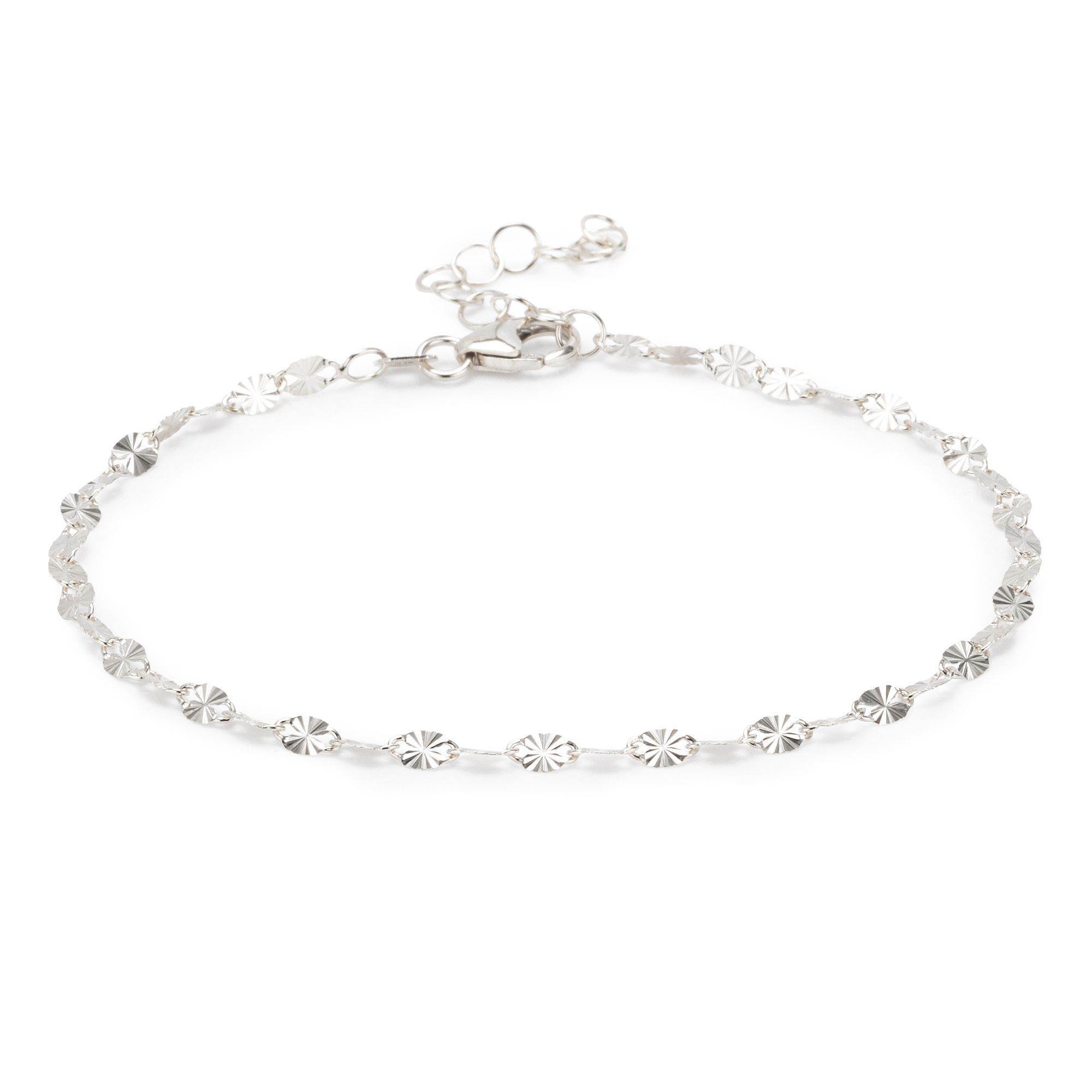 GOLDRAUSCH Plättchen-Armband diamantiert 17+3cm mind. 0,9g Gold 585