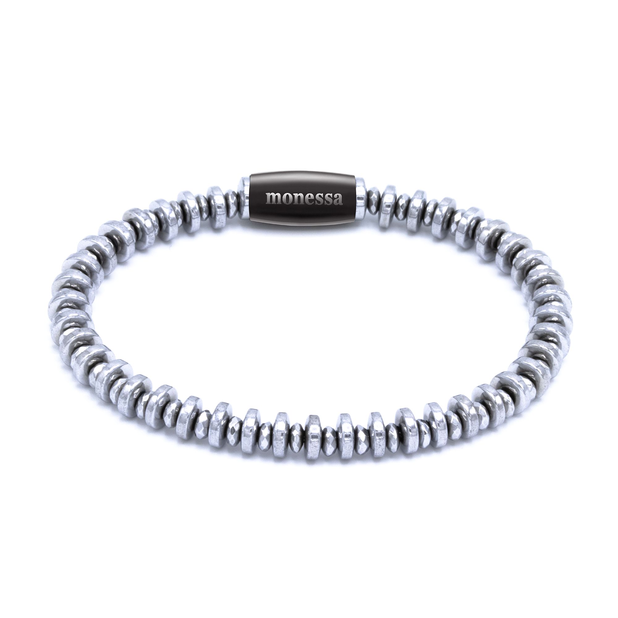 MONESSA Armband Hämatite Nugget Magnetverschluss