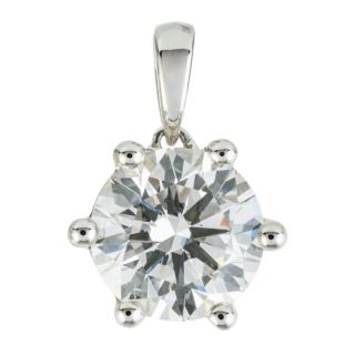 THOMAS & SOHN Lab Grown Brillant mind. 1,00ct Anhänger Silber Palladio