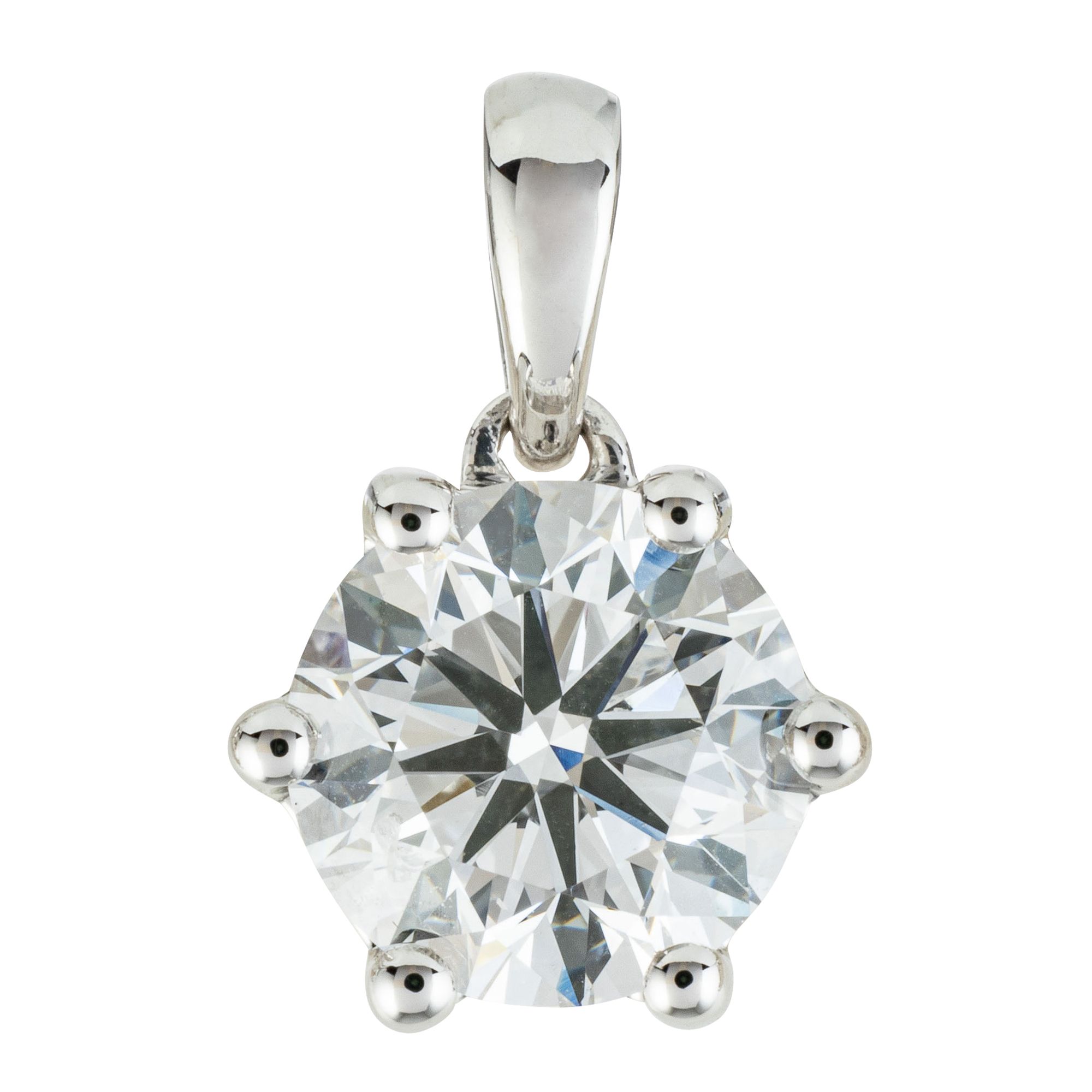 THOMAS & SOHN Lab Grown Brillant mind. 1,00ct Anhänger Silber Palladio