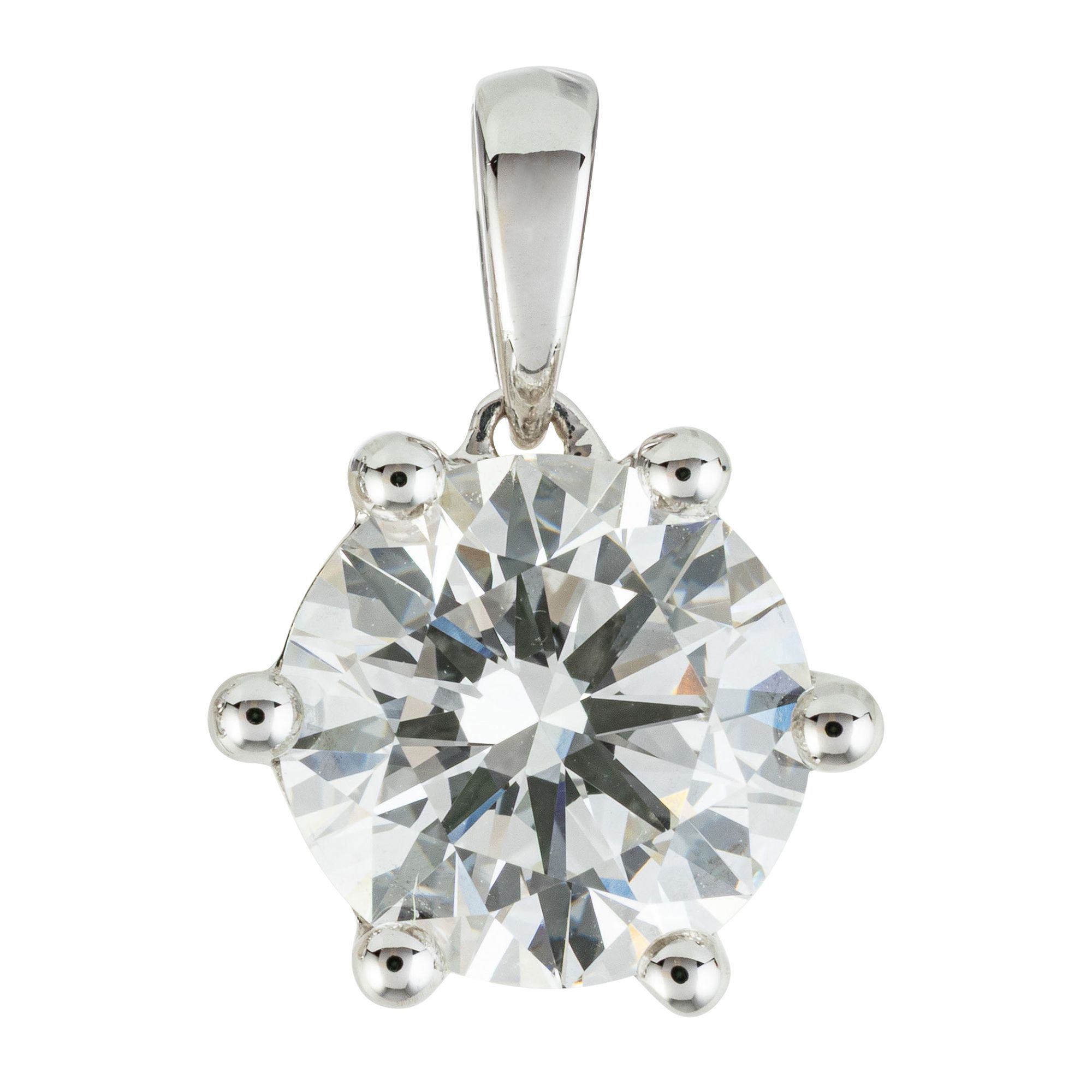 THOMAS & SOHN Lab Grown Brillant mind. 1,00ct Anhänger Silber Palladio