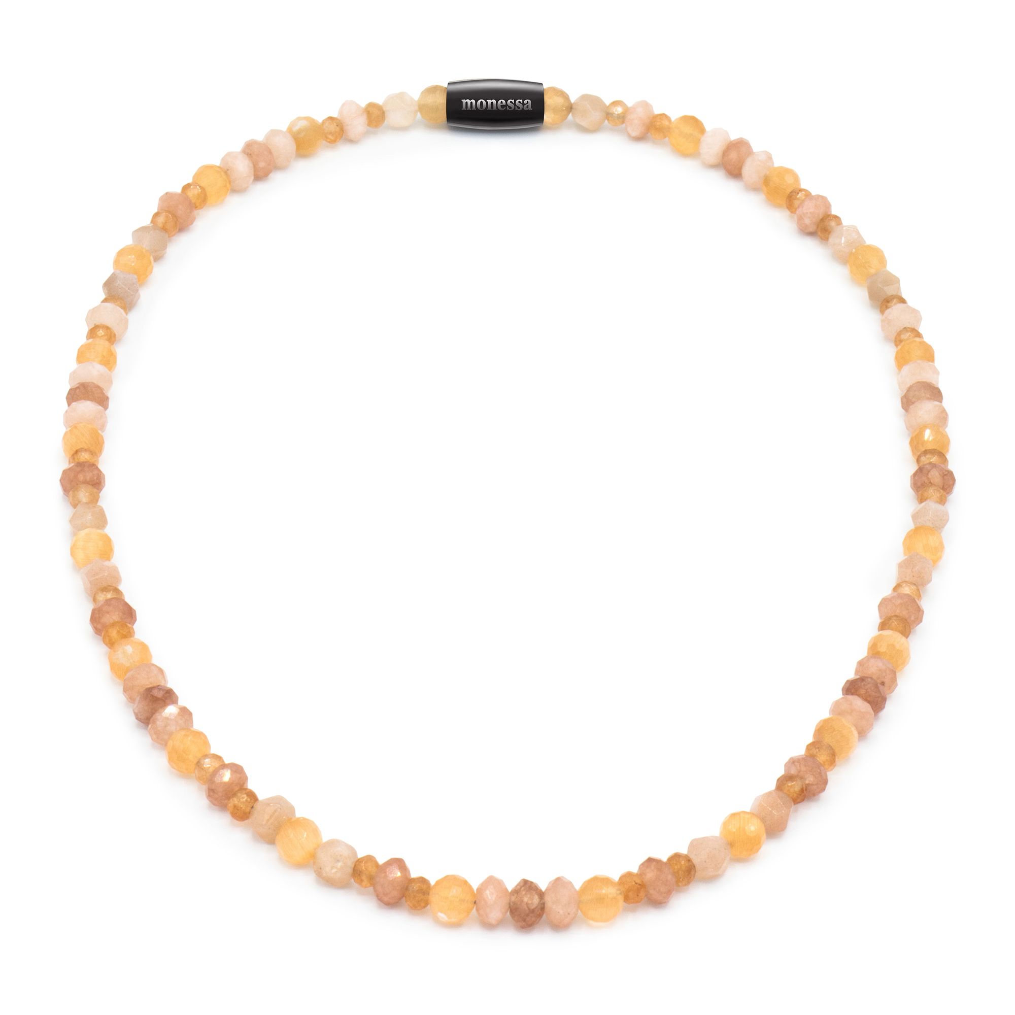 MONESSA Collier Edelsteine Magnetverschluß Edelstahl