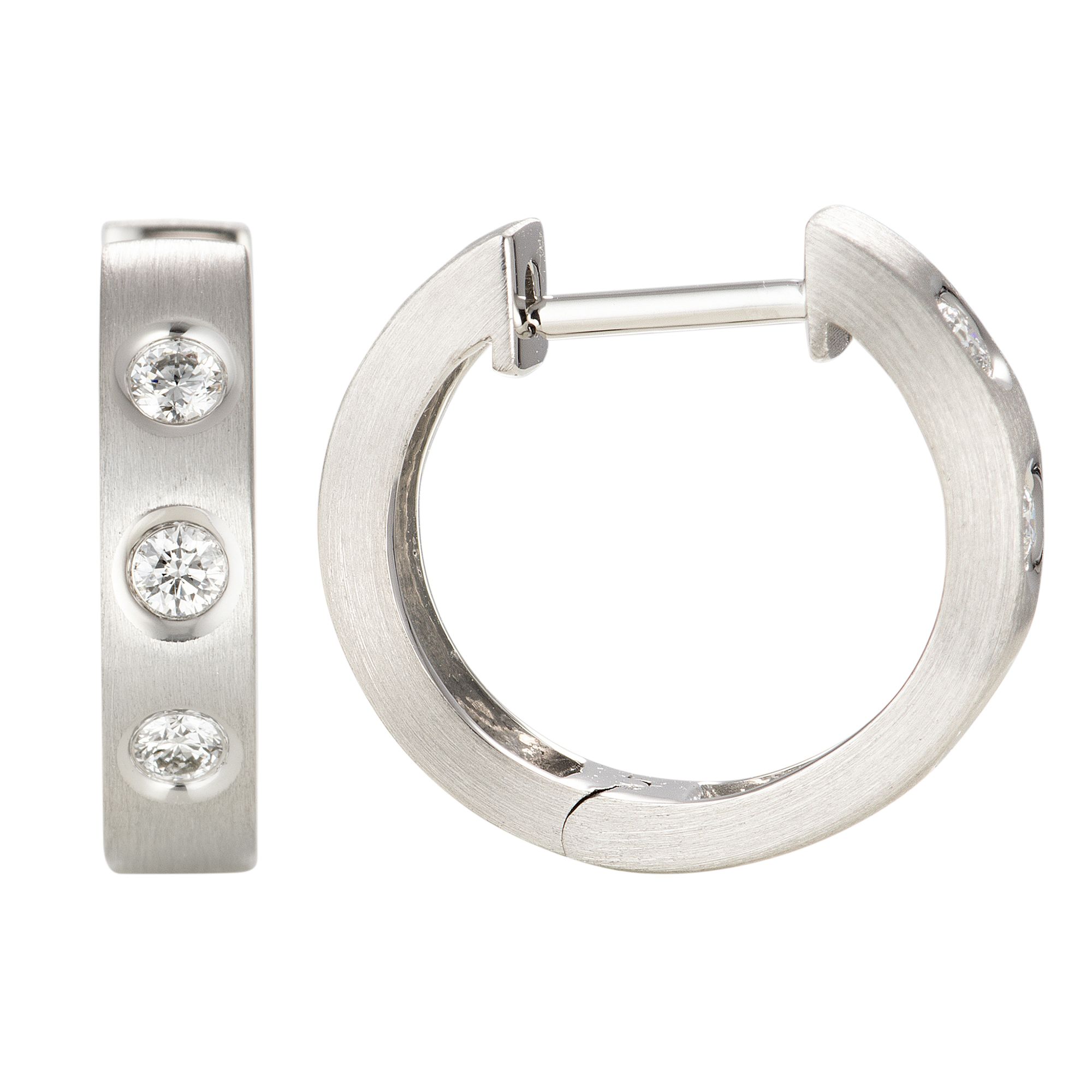 PLATINITY Creolen 6 Brillanten zus. ca. 0,20ct Platin 999/Platin 950