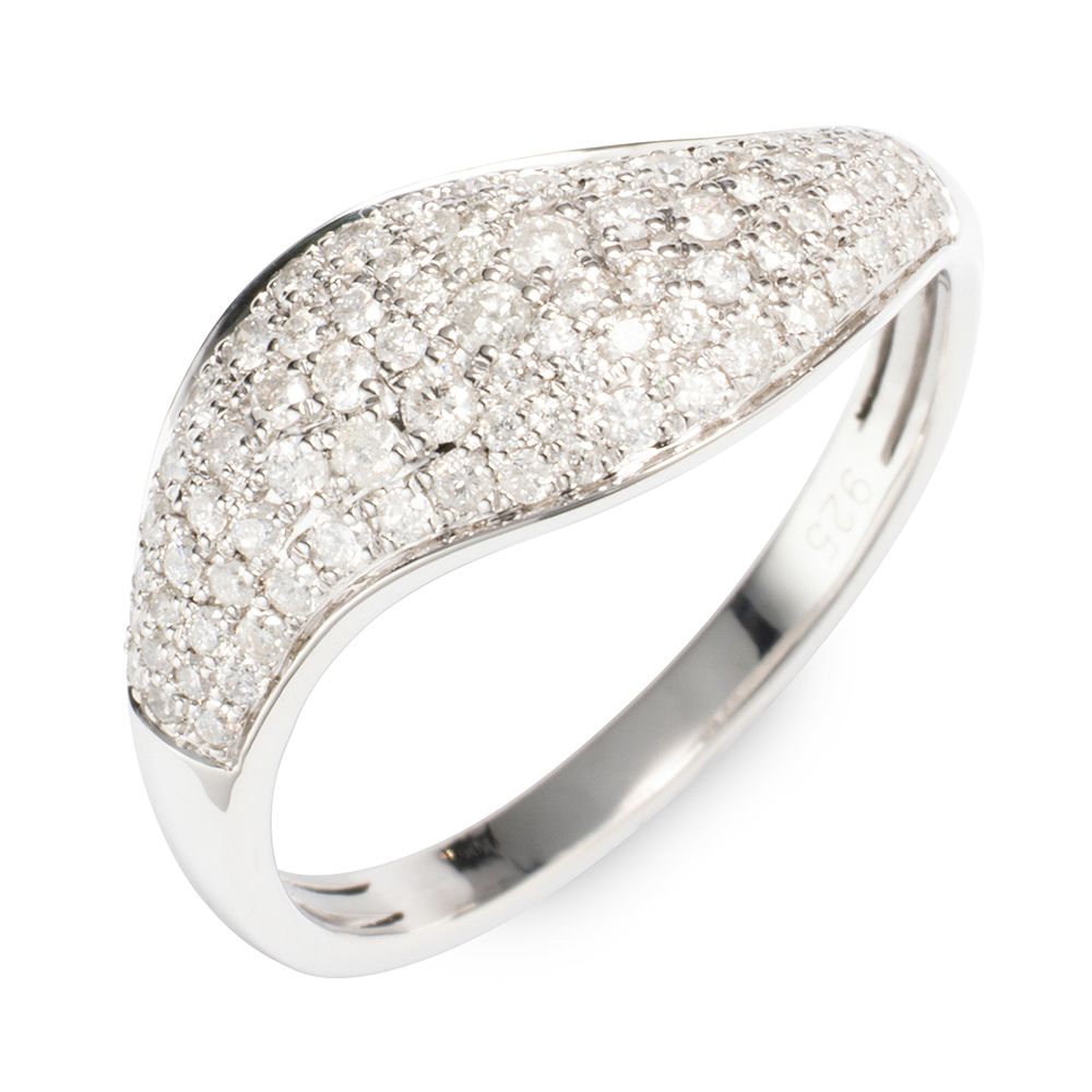 DIAMOUR Ring 83 Brillanten zus. ca. 0,50ct Silber 925