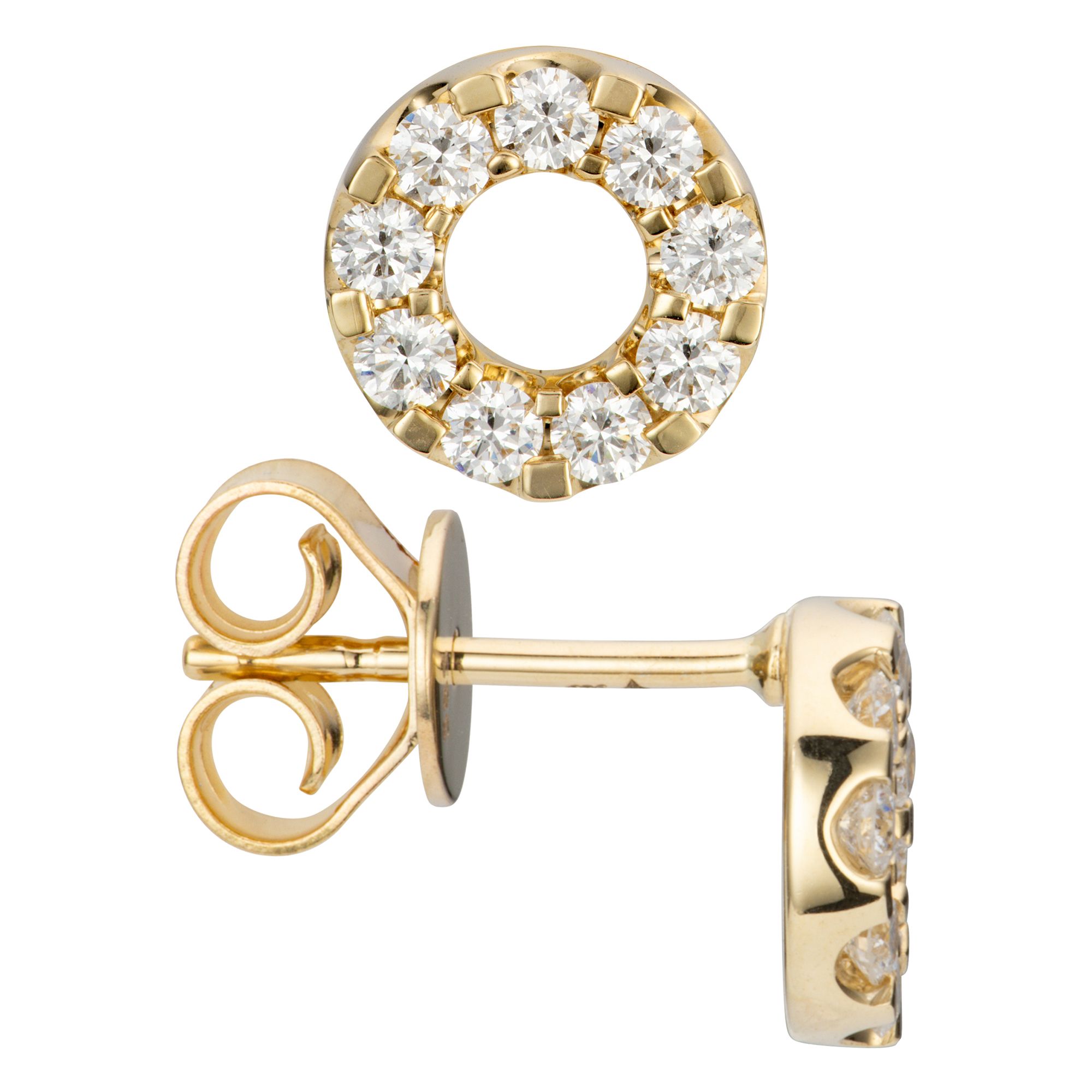 DIAMOUR Ohrstecker 18 Brillanten zus. ca. 0,50ct Gold 585