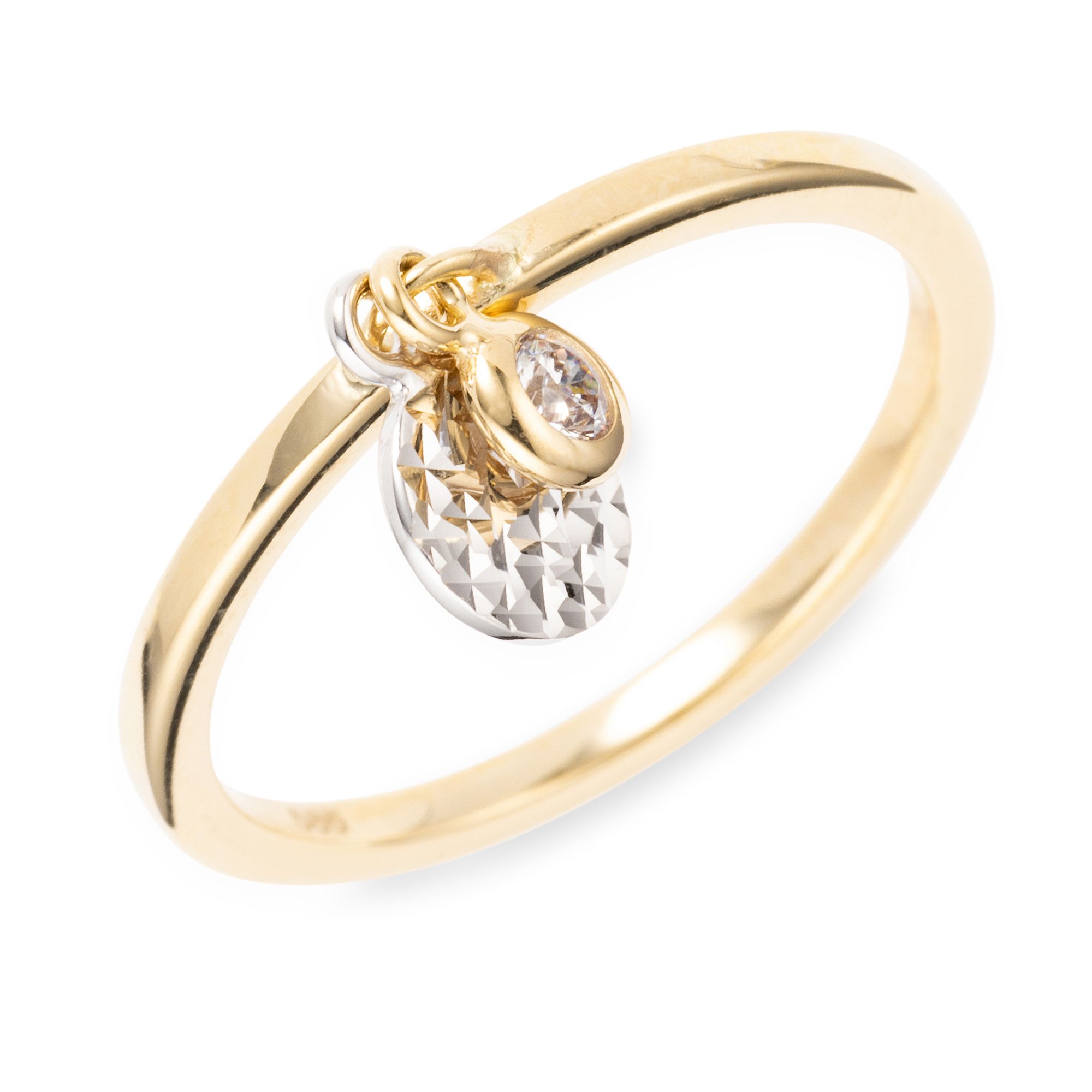 GOLDRAUSCH Ring diamantiert/poliert mind. 1,2g Gold 585