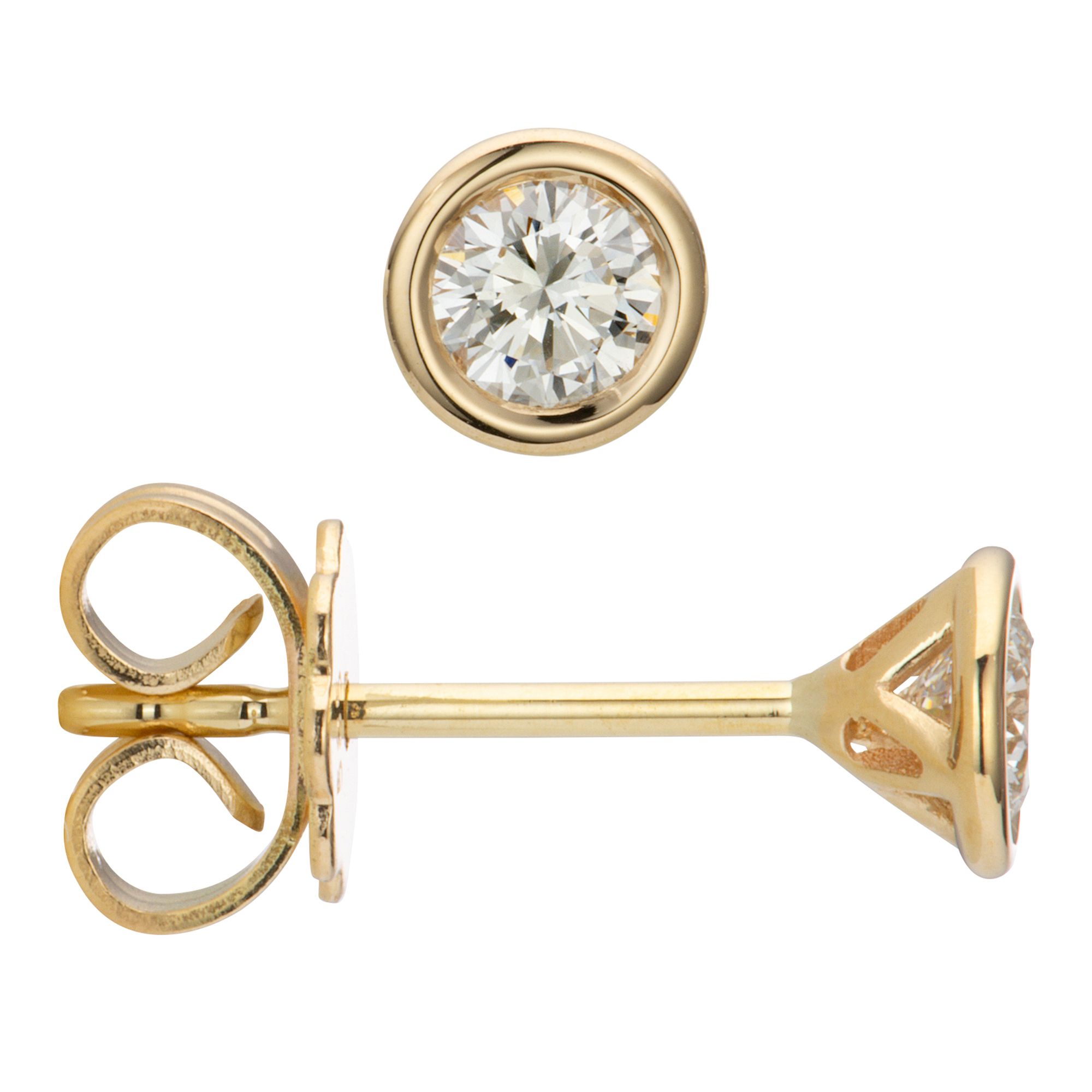 CANADIAN DIAMONDS Ohrstecker 2 Brillanten zus. ca. 0,40ct Gold 585