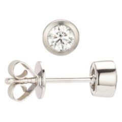 PLATINITY Ohrstecker Edelsteine mind. 0,32ct Platin 950