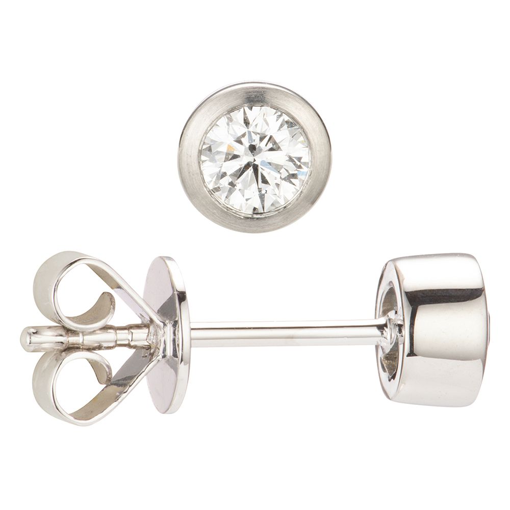 PLATINITY Ohrstecker Edelsteine mind. 0,32ct Platin 950