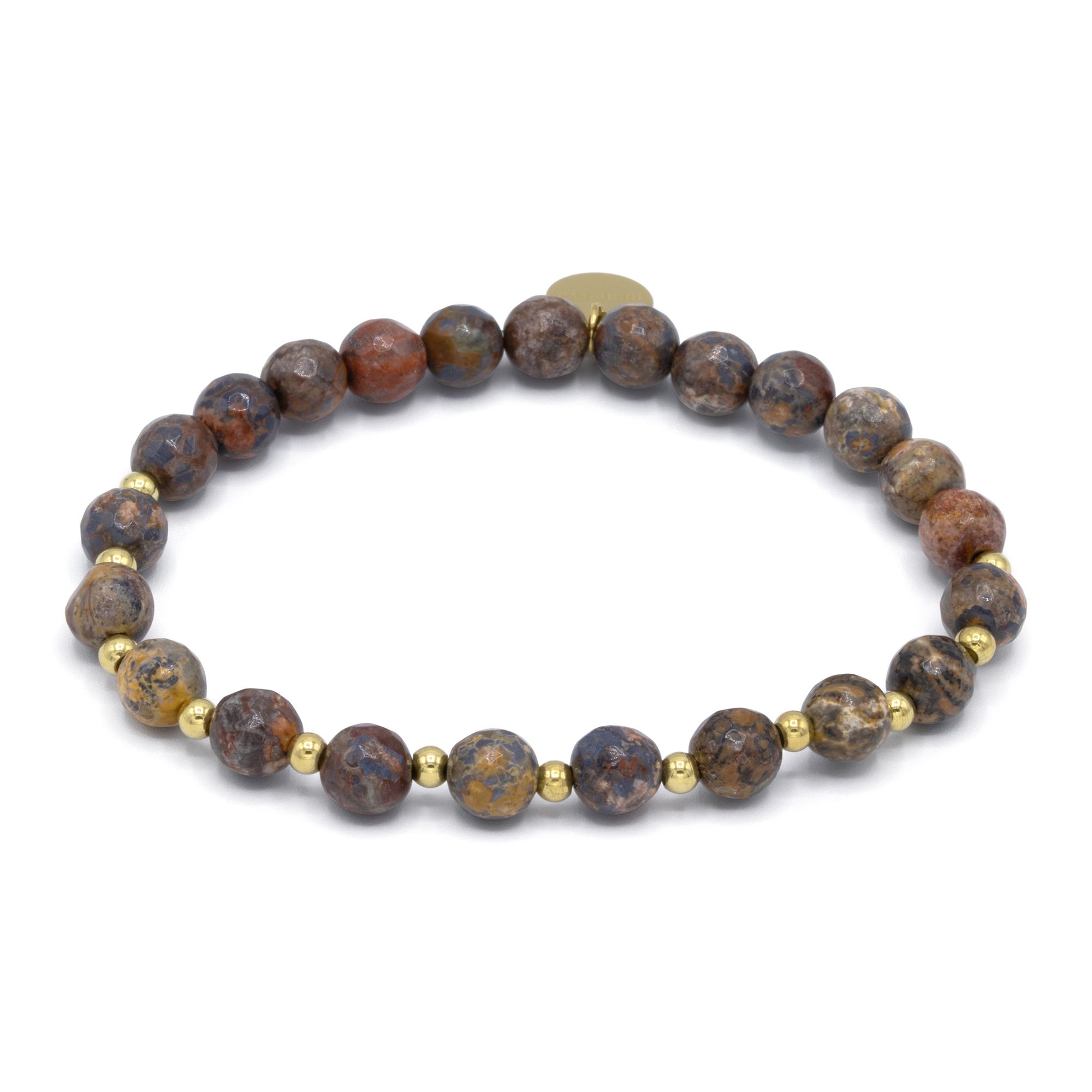 MONESSA Armband Edelsteine flexibel Edelstahl