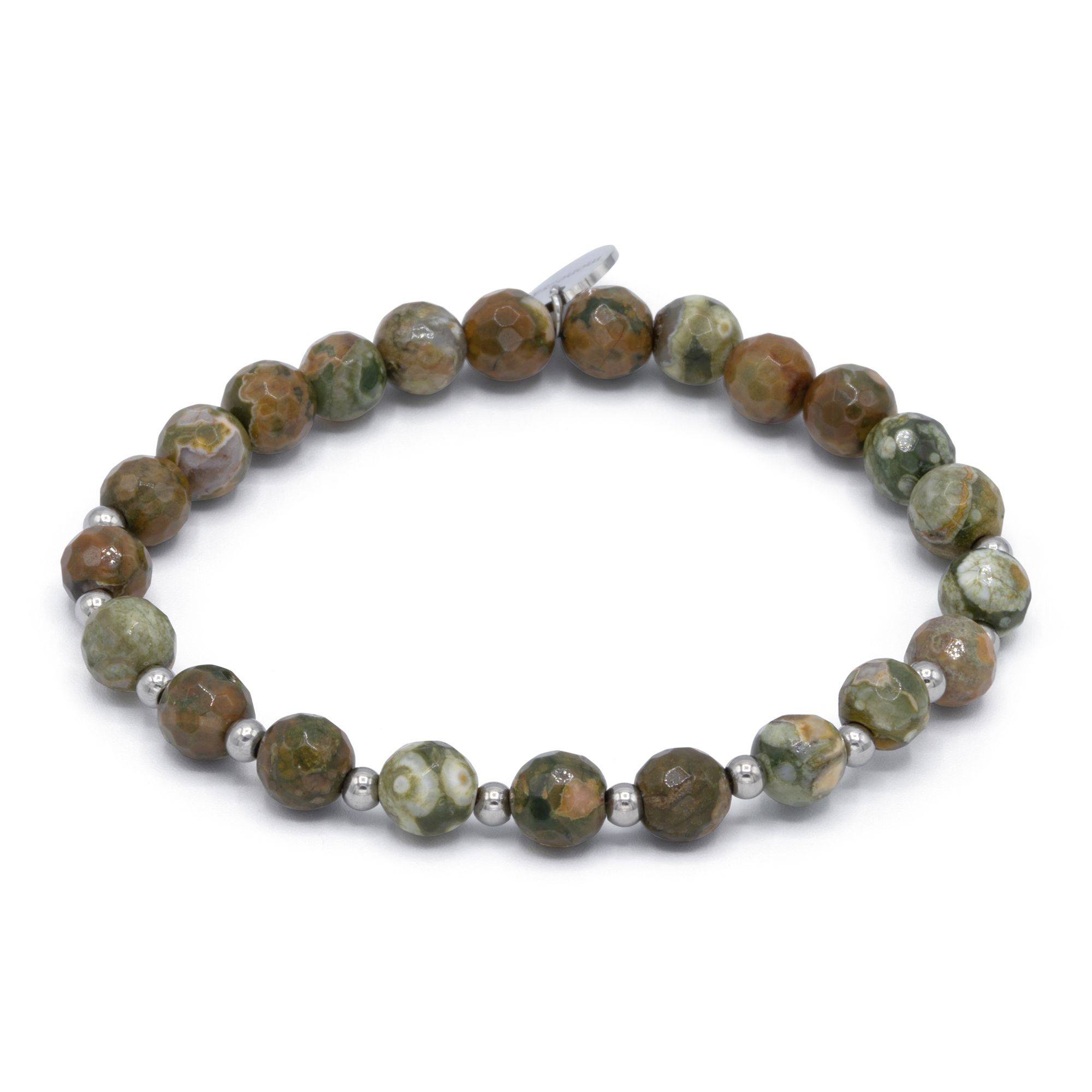 MONESSA Armband Edelsteine flexibel Edelstahl