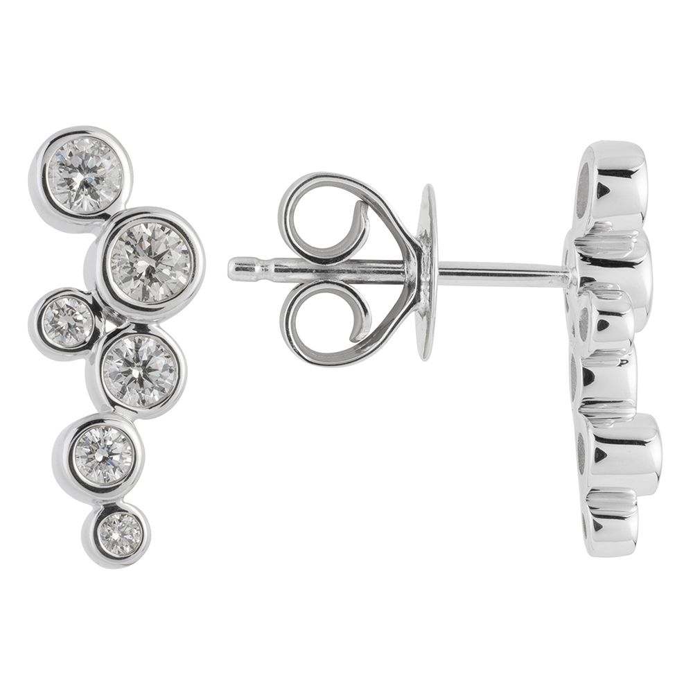 DIAMOUR Ohrstecker 12 Brillanten zus. ca. 0,50ct Gold 375