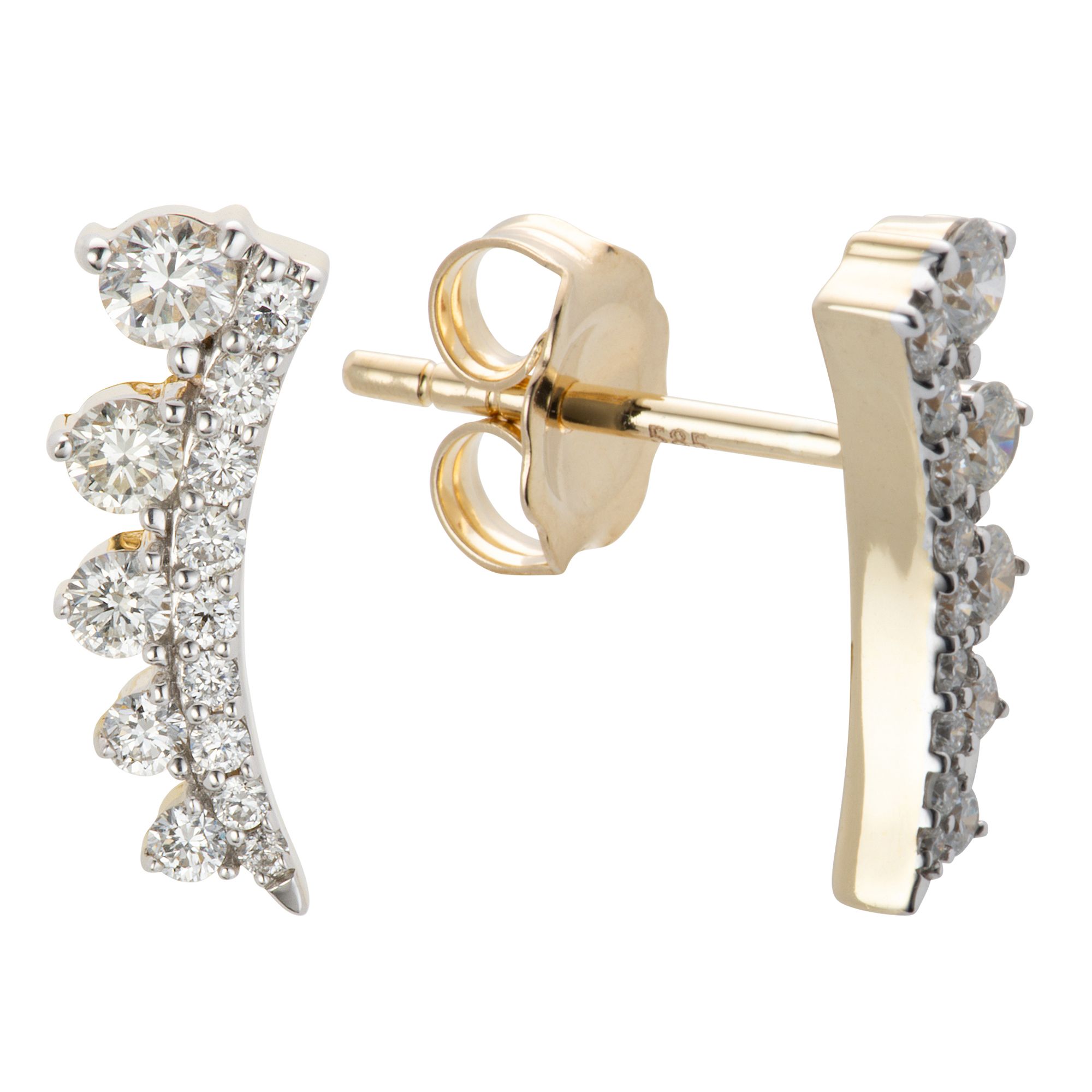 DIAMOUR Ohrstecker 28 Brillanten zus. ca. 0,40ct Gold 585