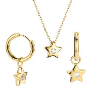 DIAMONIQUE® 2tlg.Set = 0,80ct Brillantschliff Edelstahl