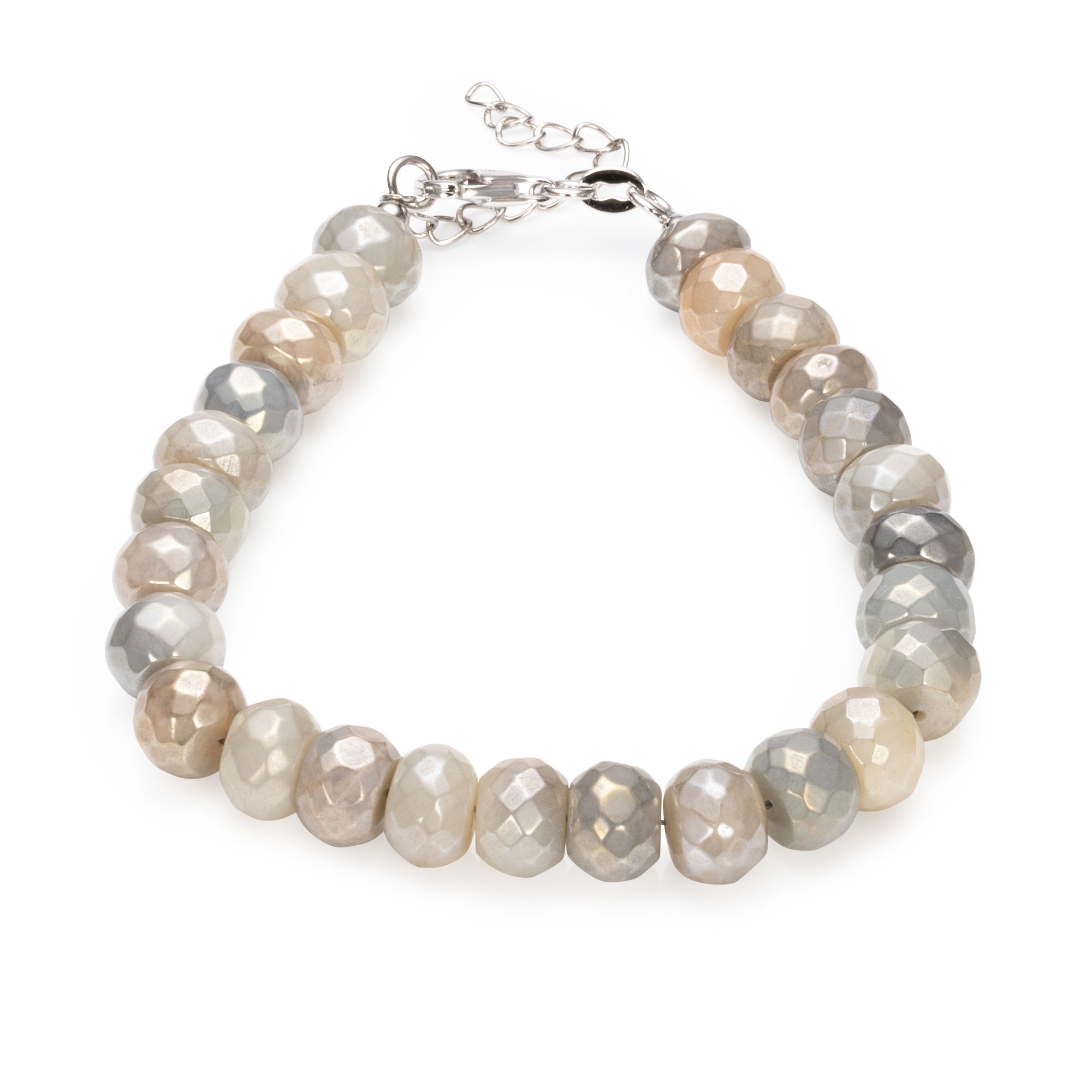 THOMAS & SOHN Edelsteine zus.ca. 85,00ct Armband Silber rhodiniert