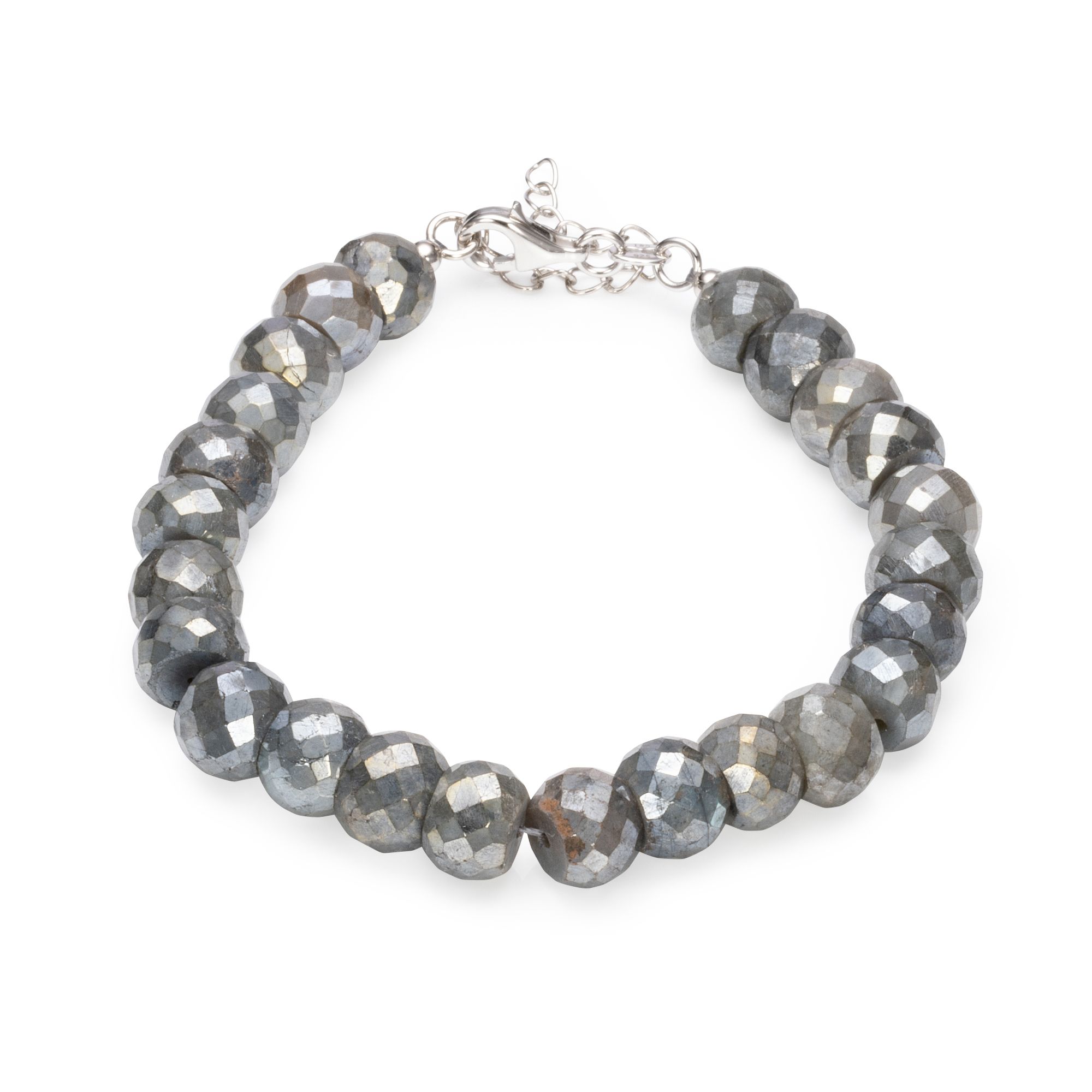 THOMAS & SOHN Edelsteine zus.ca. 85,00ct Armband Silber rhodiniert