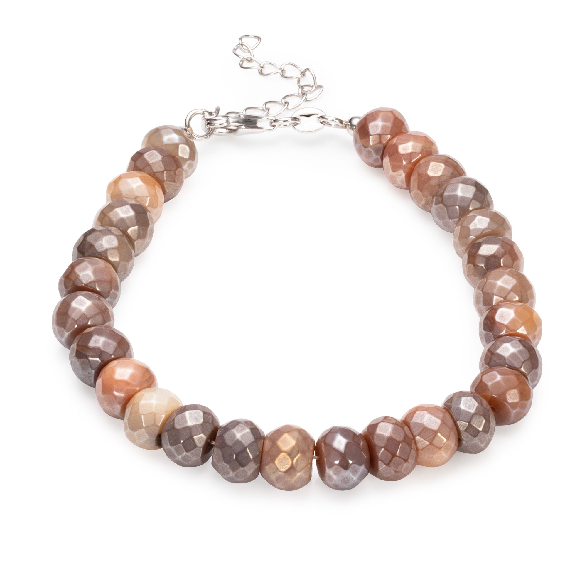 THOMAS & SOHN Edelsteine zus.ca. 85,00ct Armband Silber rhodiniert