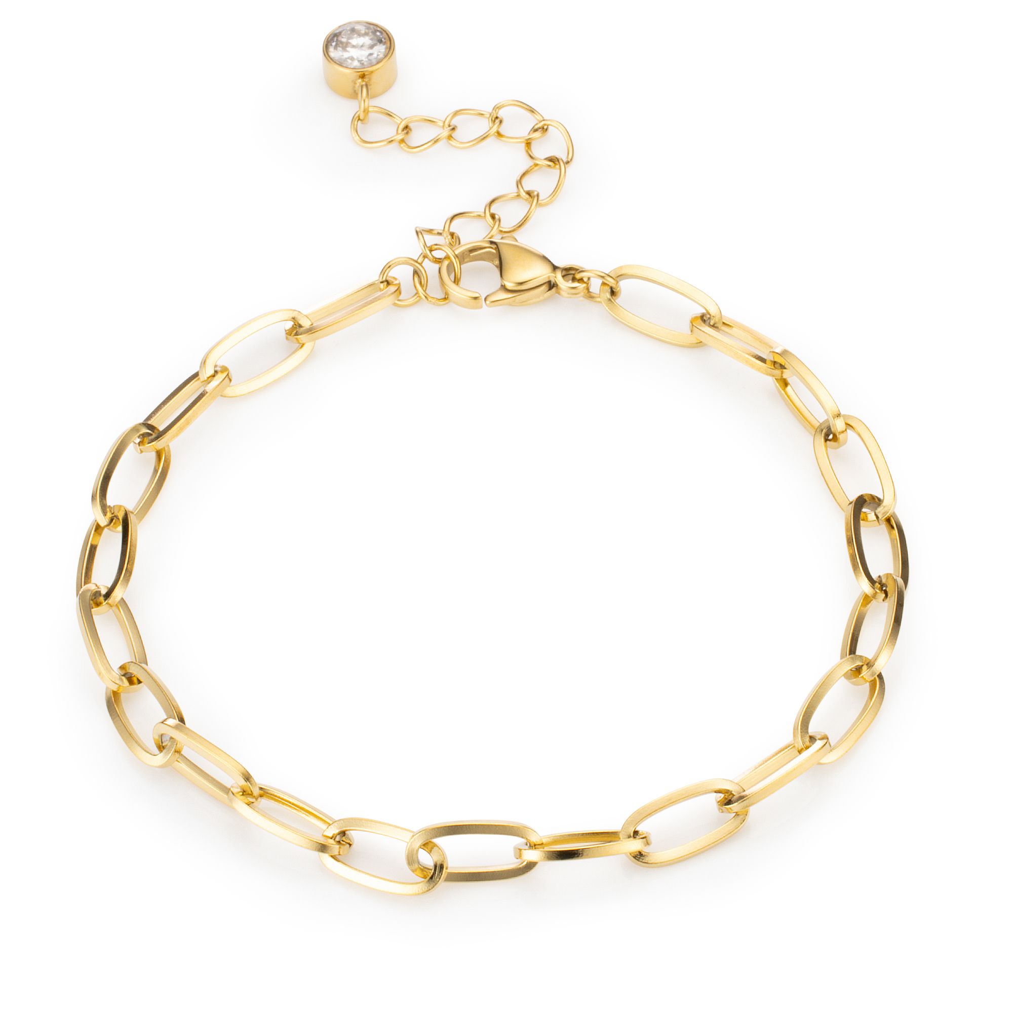 DIAMONIQUE® Armband = 0,50ct Brillantschliff Edelstahl