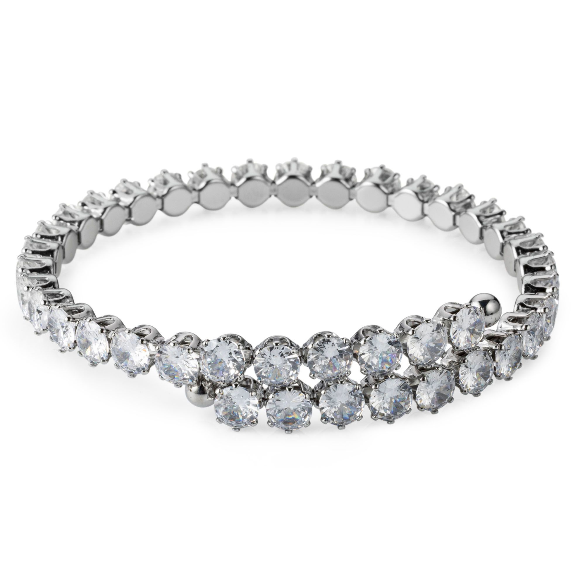 STEFFEN SCHRAUT SELECTION flexibler Armreif 40 Zirkonia Edelstahl