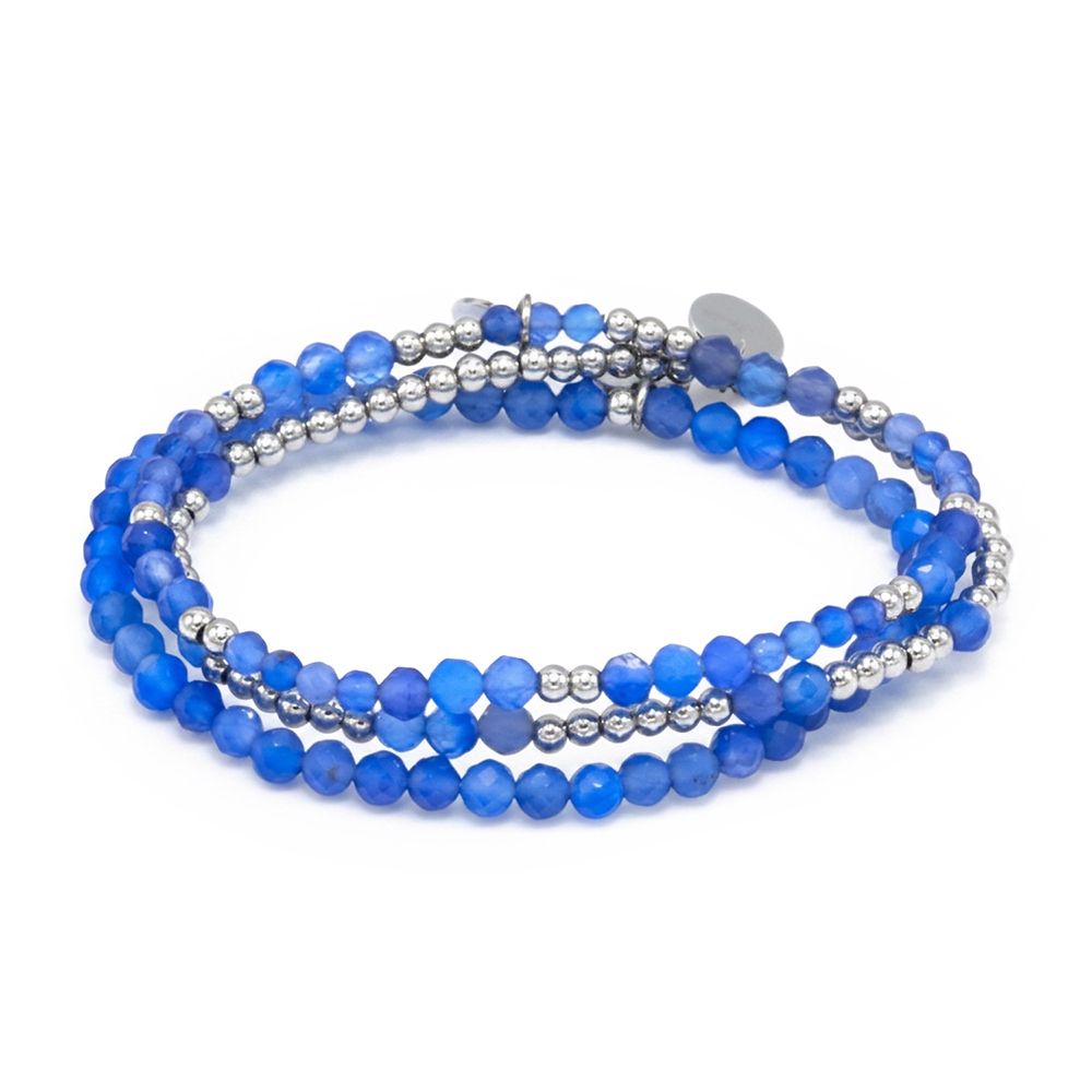 MONESSA Armband Set Edelstahl/ Edelsteine 3tlg. Set