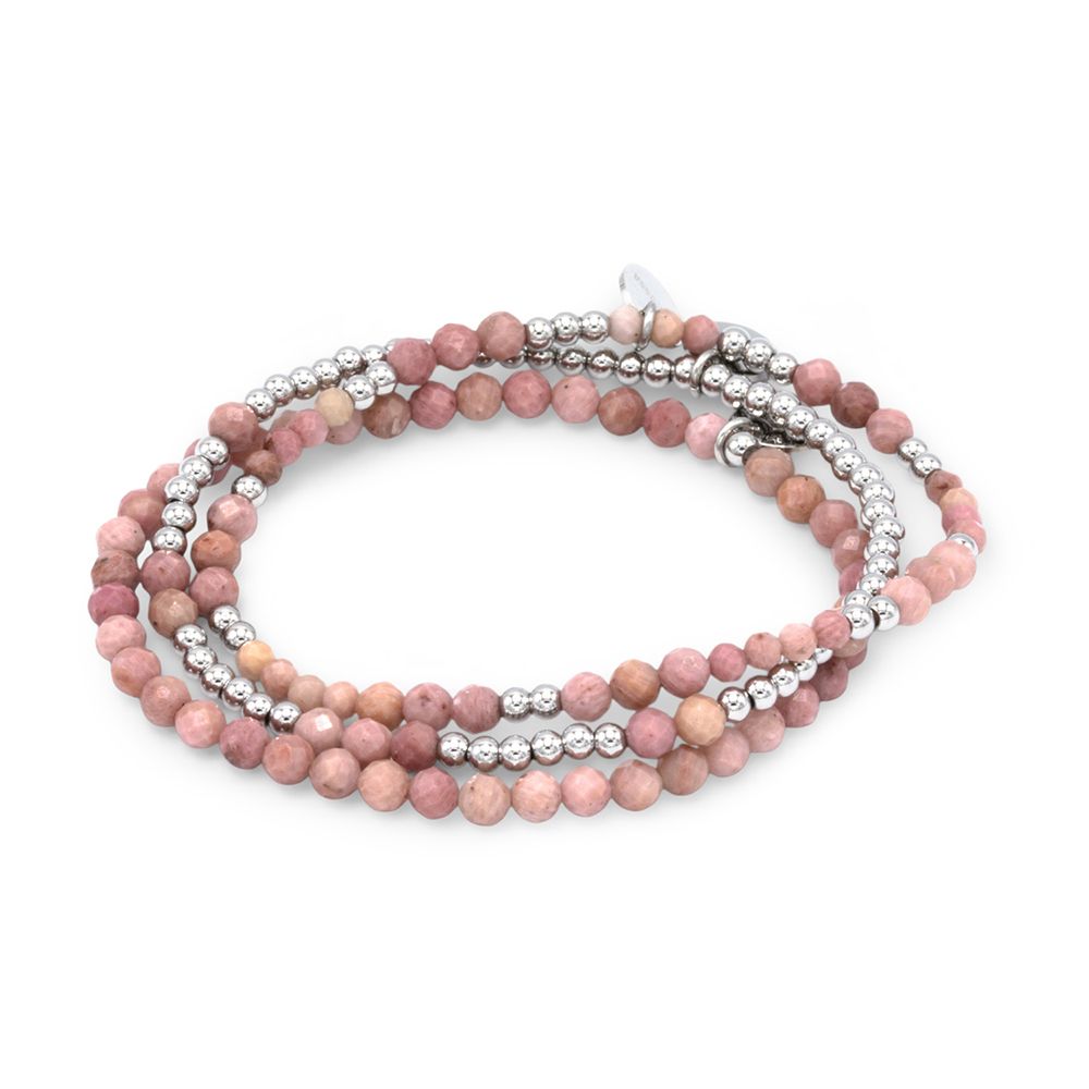 MONESSA Armband Set Edelstahl/ Edelsteine 3tlg. Set