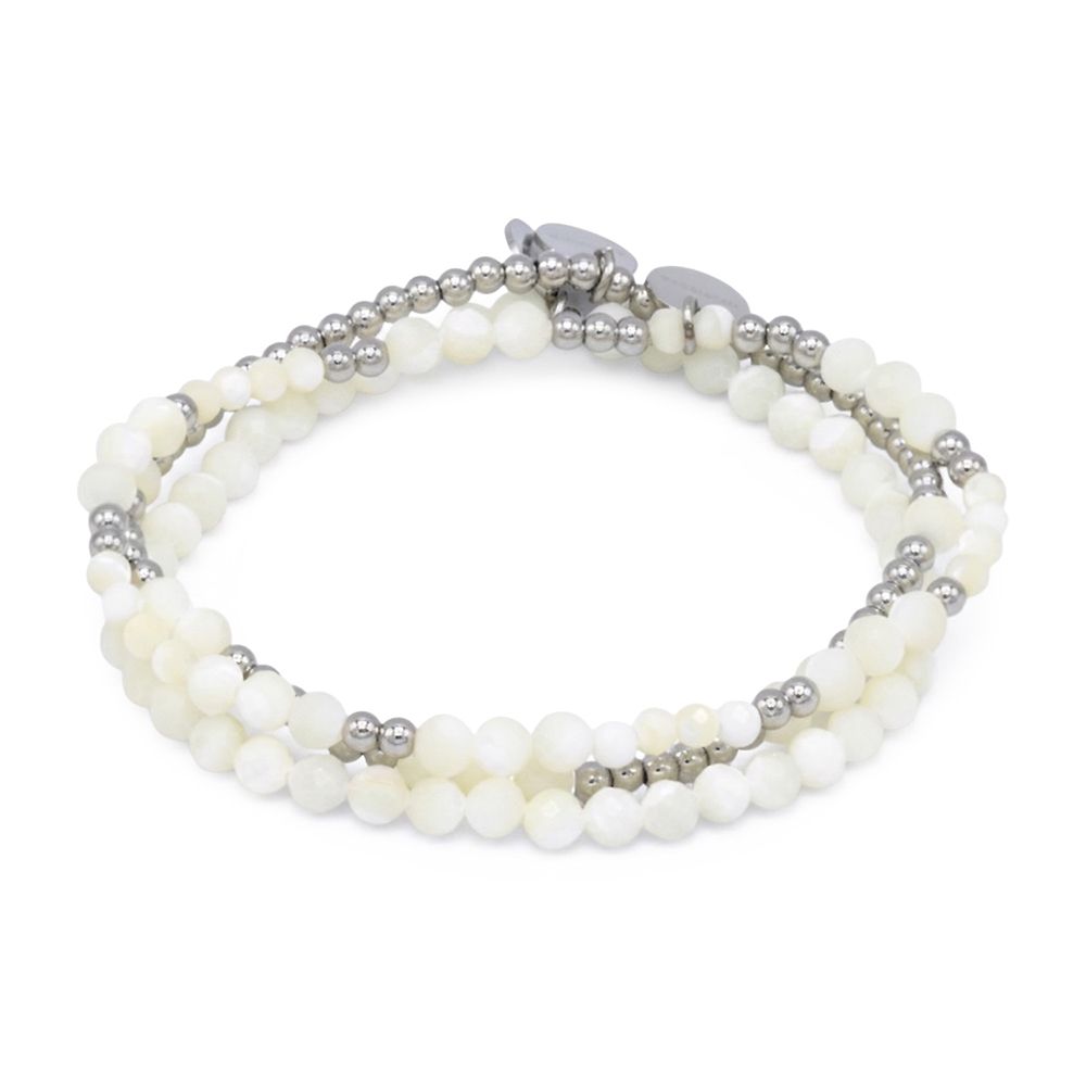 MONESSA Armband Set Edelstahl/ Edelsteine 3tlg. Set