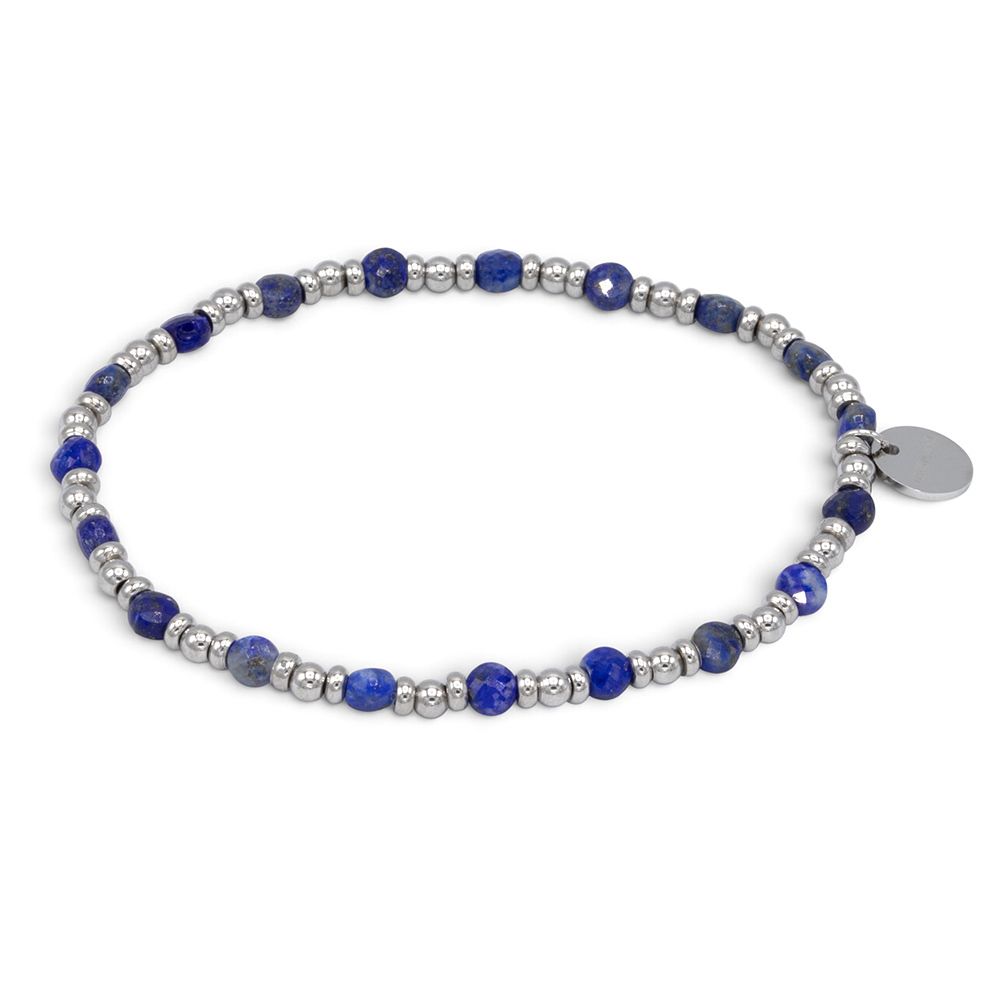 MONESSA Armband Edelsteine Edelstahl flexibel