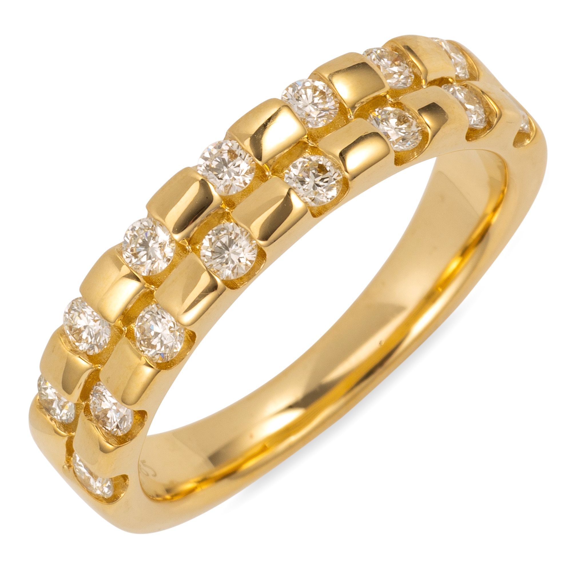 DIAMOUR Ring 15 Brillanten zus. ca. 0,50ct Gold 585