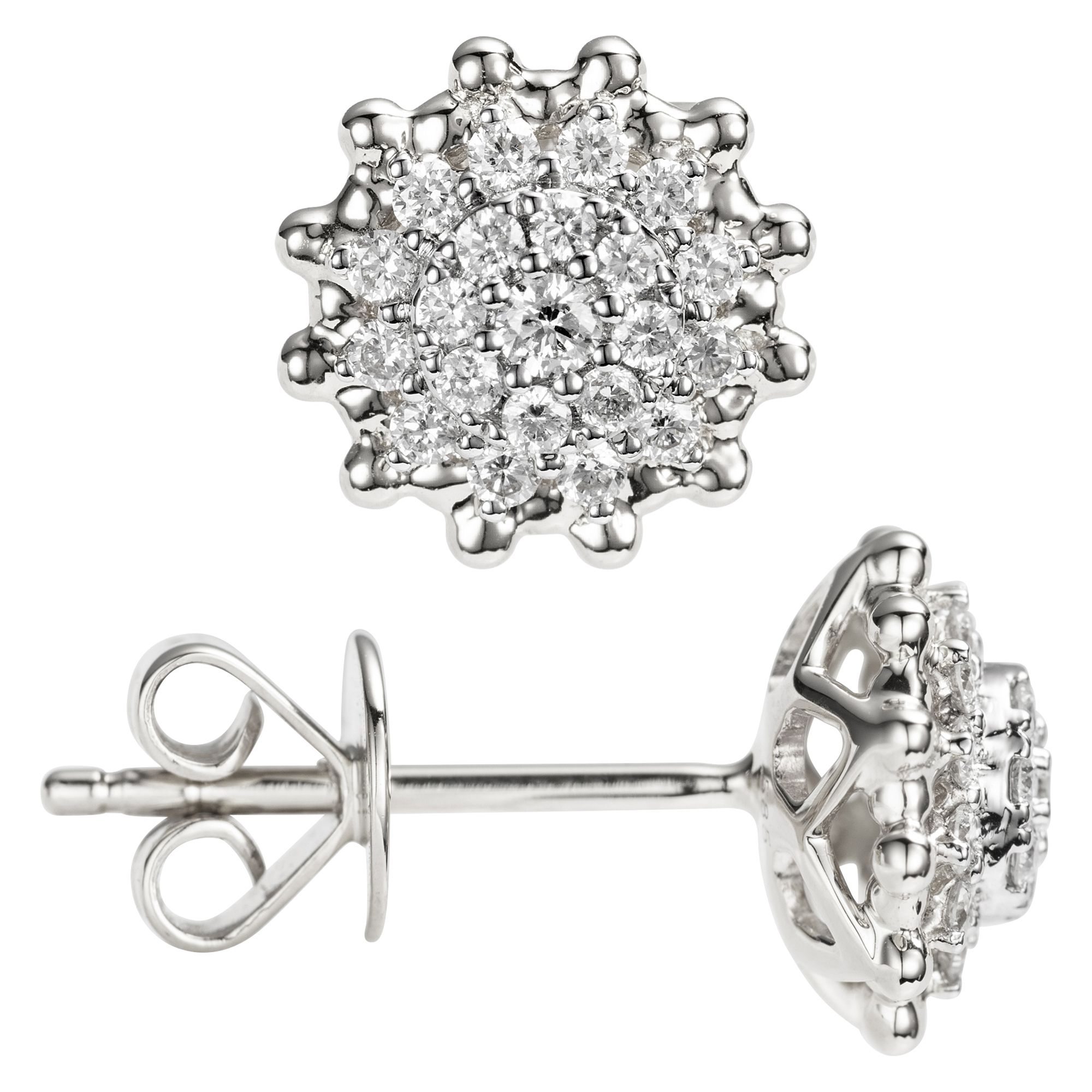 CANADIAN DIAMONDS Ohrstecker 42 Brillanten zus. ca. 0,30ct Gold 585