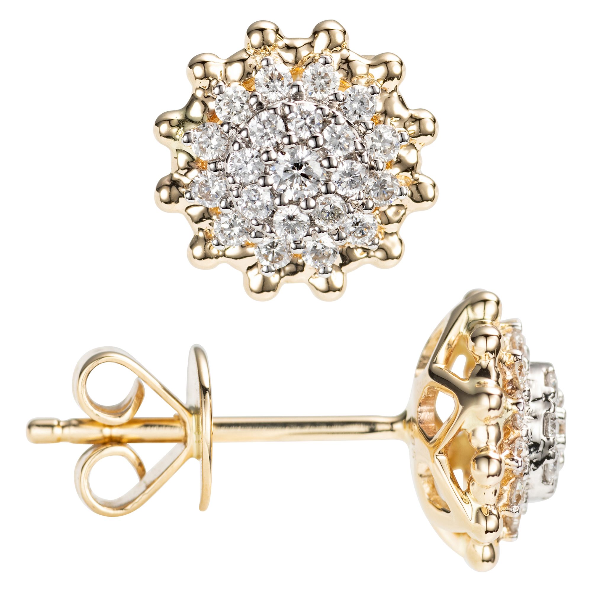 CANADIAN DIAMONDS Ohrstecker 42 Brillanten zus. ca. 0,30ct Gold 585