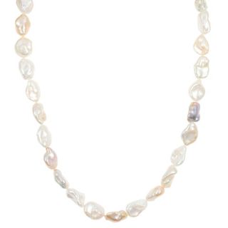 PERLEA Collier Süßwasserzucht- perlen 10-14mm Silber 925