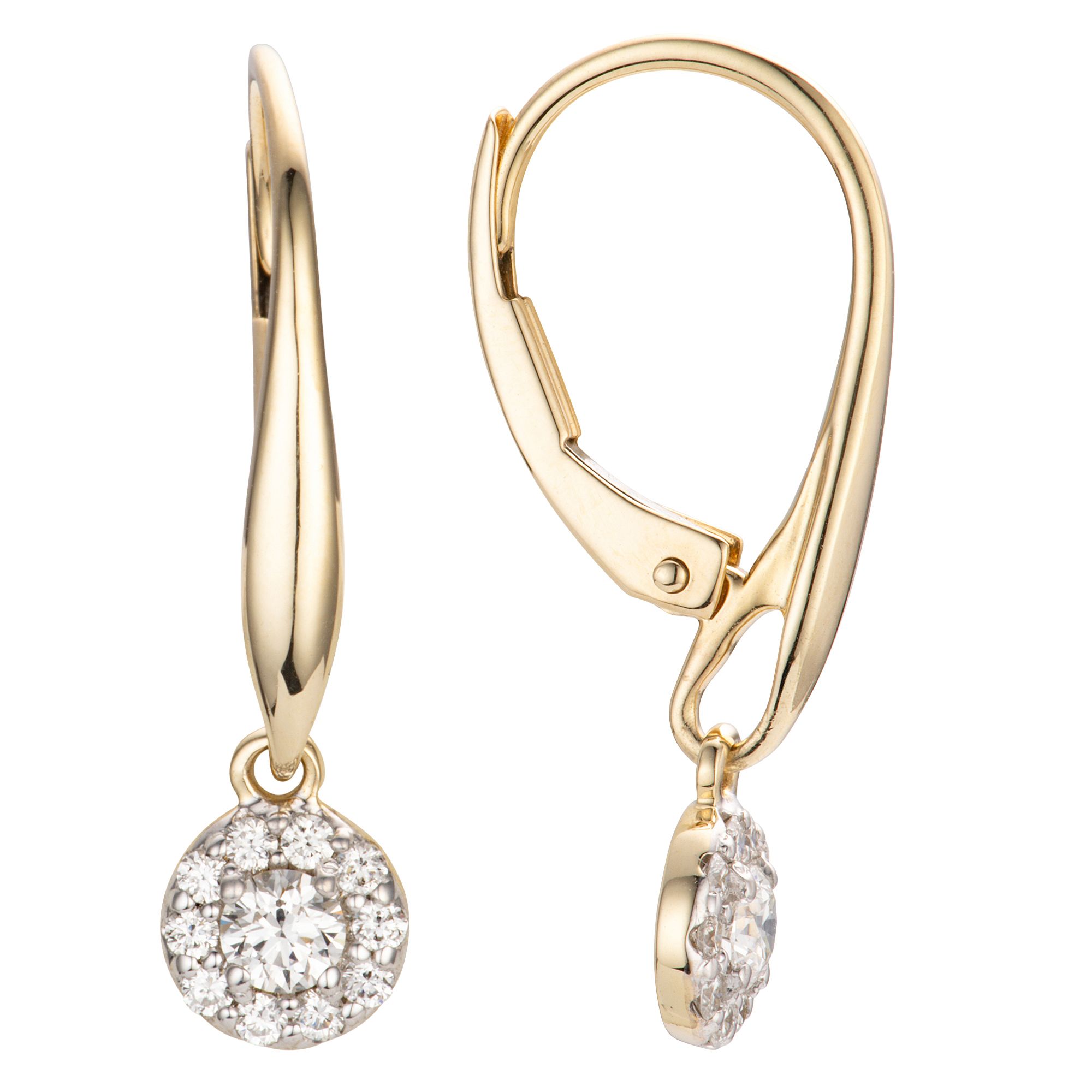 CANADIAN DIAMONDS Ohrhänger 22 Brillanten zus. ca. 0,32ct Gold 585