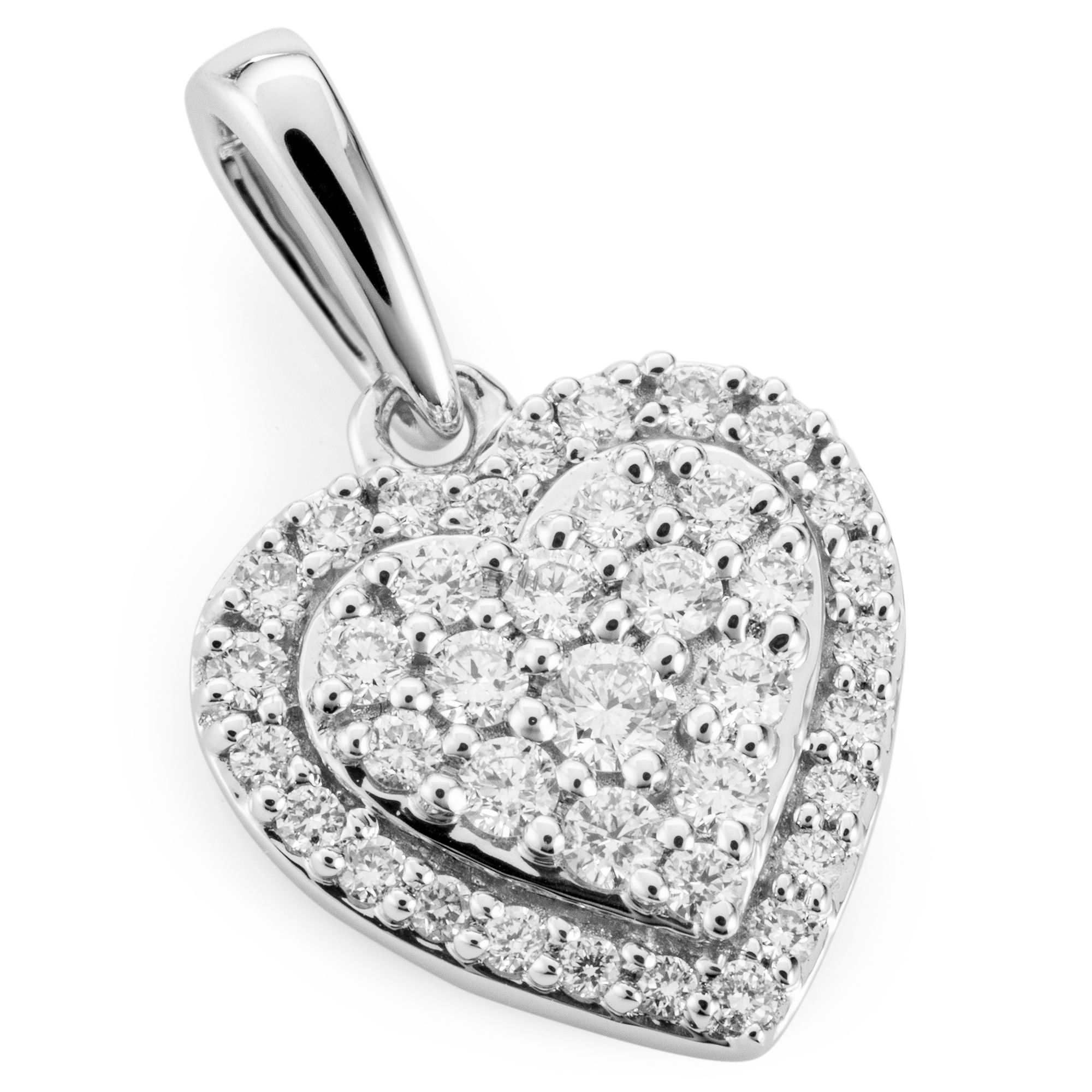 DIAMOUR Herz-Anhänger 39 Brillanten zus. ca. 0,25ct Gold 585