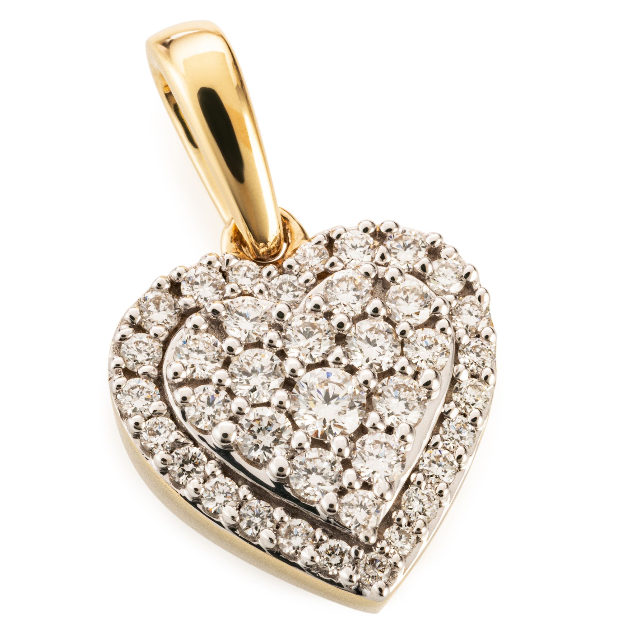 DIAMOUR Herz-Anhänger 39 Brillanten zus. ca. 0,25ct Gold 585