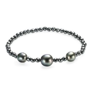 PERLEA Armband Tahitizucht- perlen 8-12mm flexibel