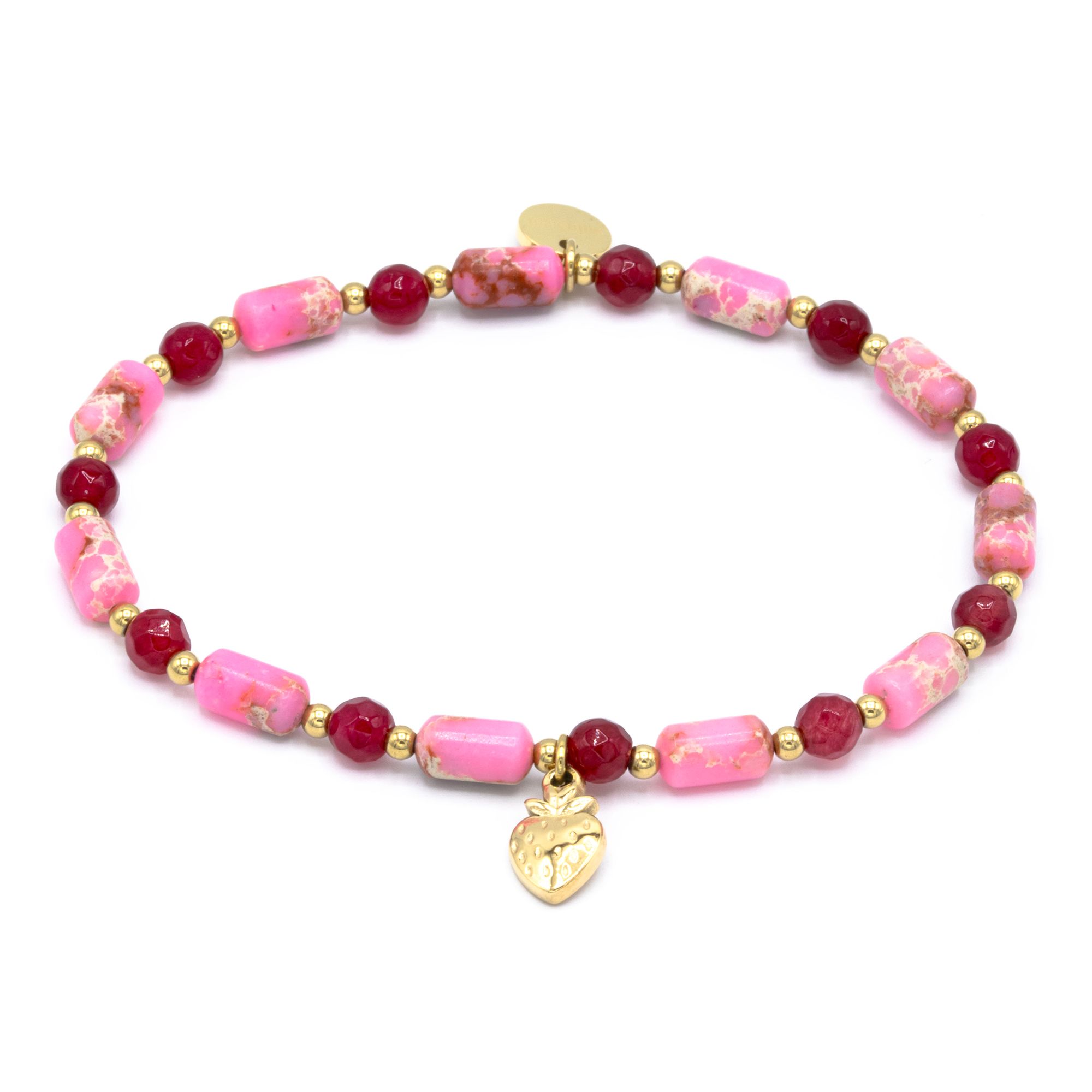 MONESSA Armband Edelsteine flexibel Edelstahl