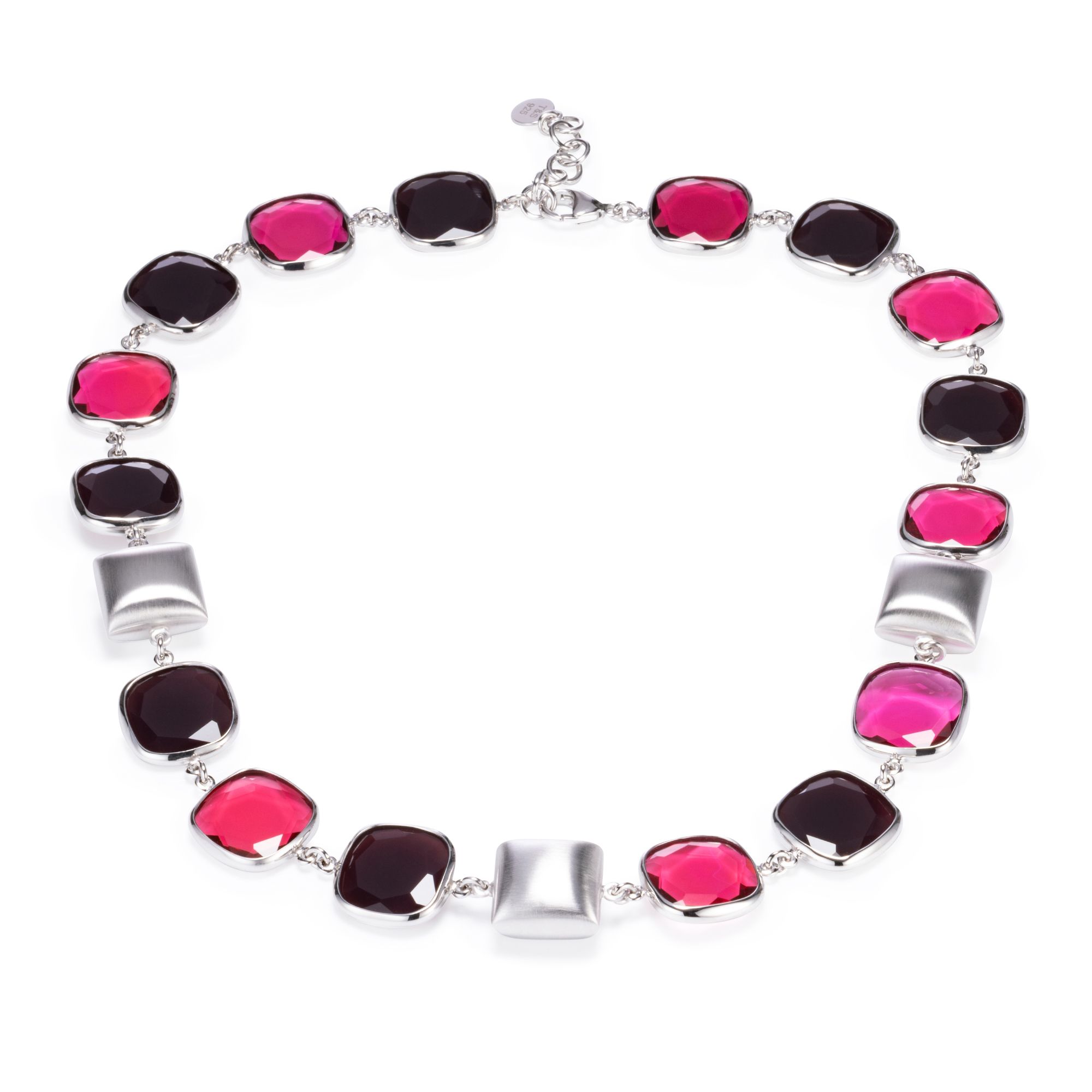 THOMAS & SOHN Schmucksteine Collier keramikbeschichtet Silber 925