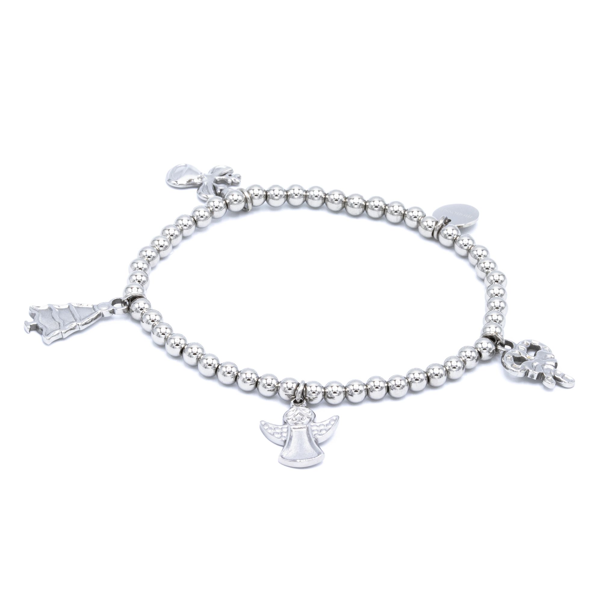 MONESSA Armband Charms flexibel Edelstahl