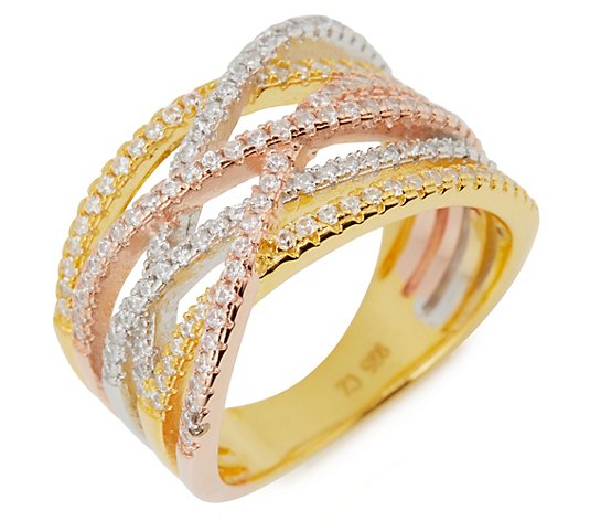 DIAMONIQUE® Ring = 0,72ct Brillantschliff Silber 925