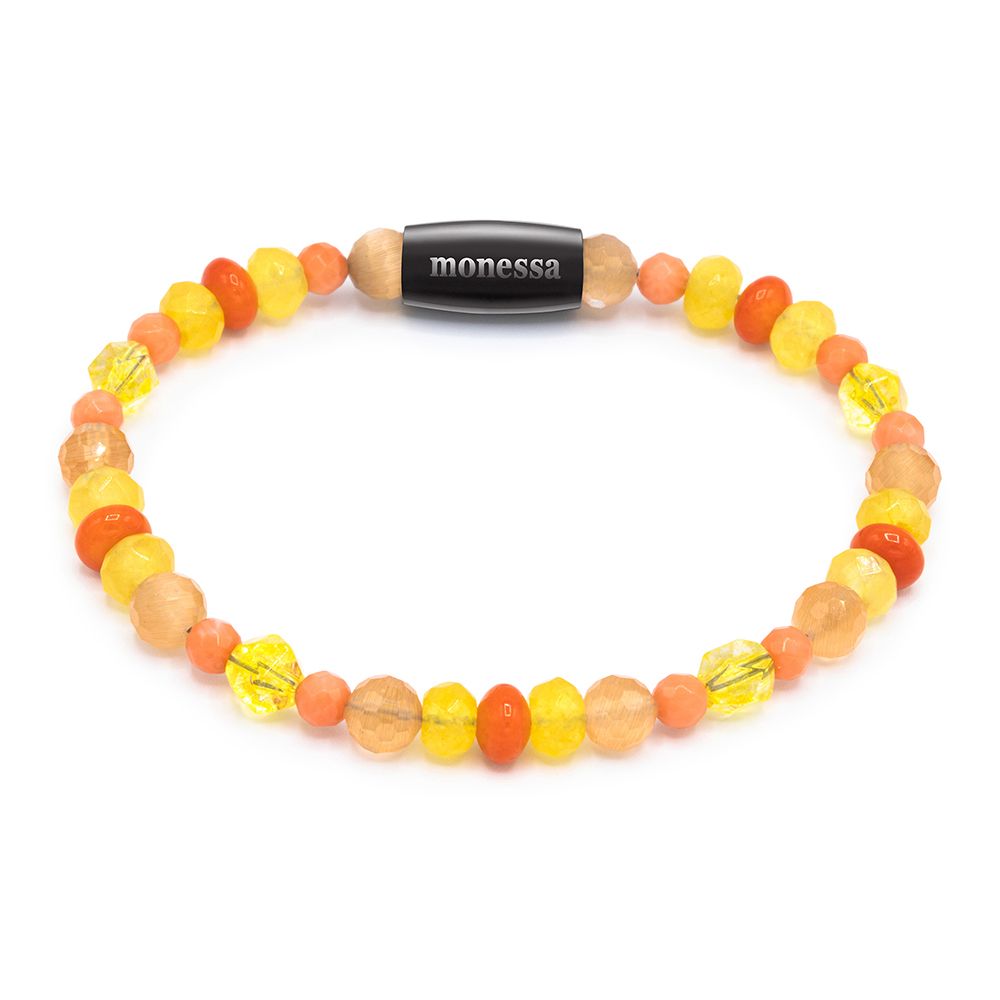 MONESSA Armband Edelsteine Magnetverschluß Edelstahl