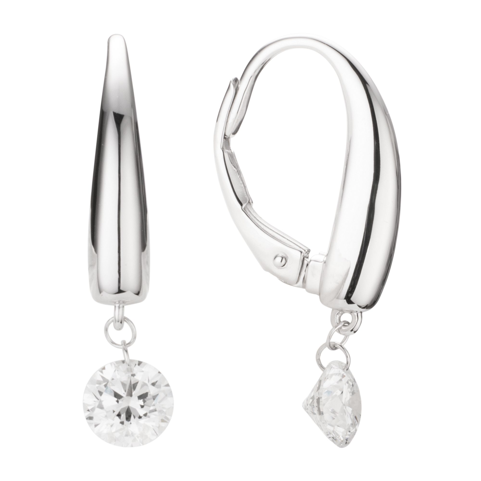 THOMAS & SOHN Lab Grown Brillanten min.1,00ct Ohrhänger Silber Palladio